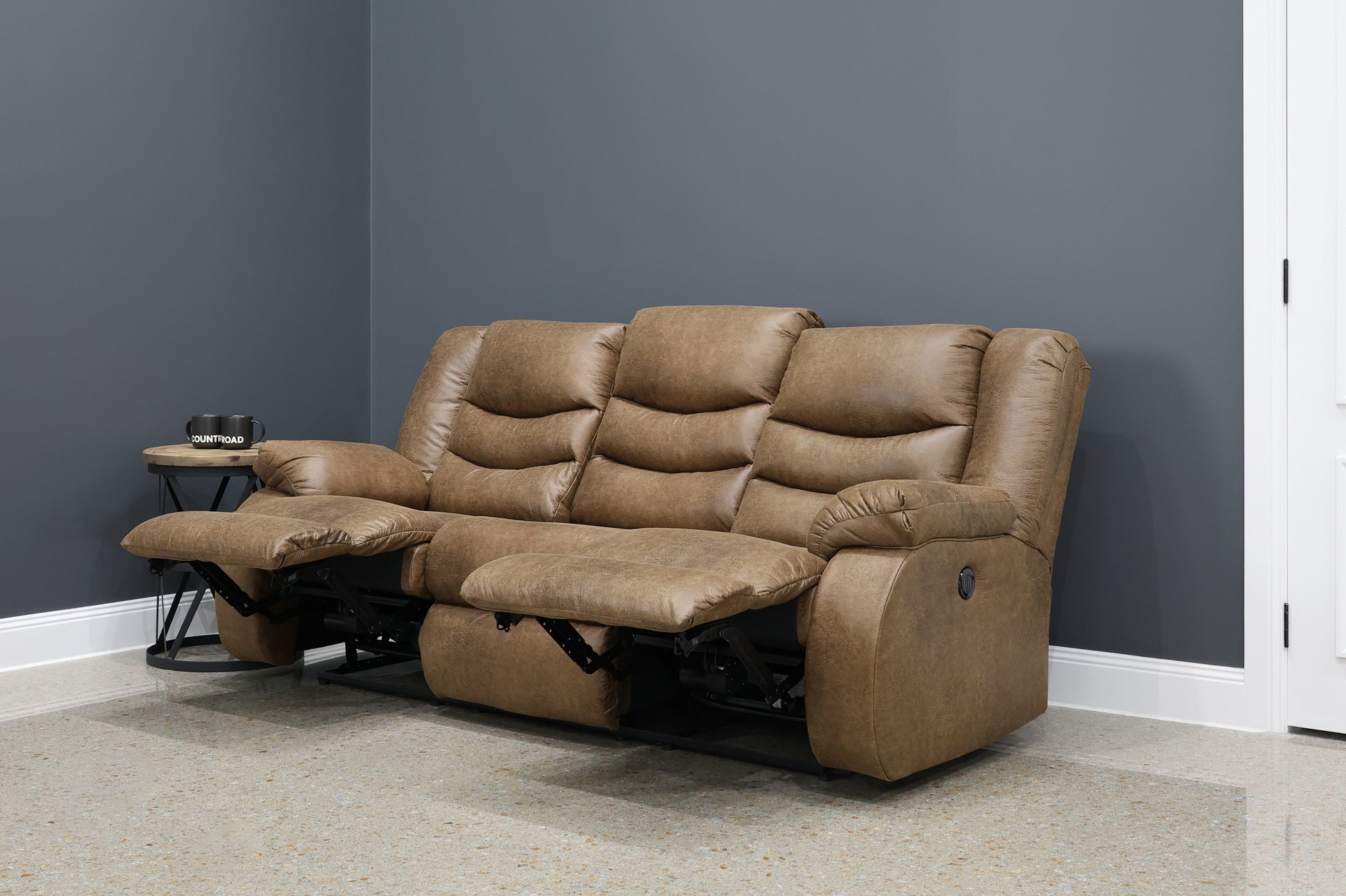 Werribee Electric Reclining Sofa - Tan