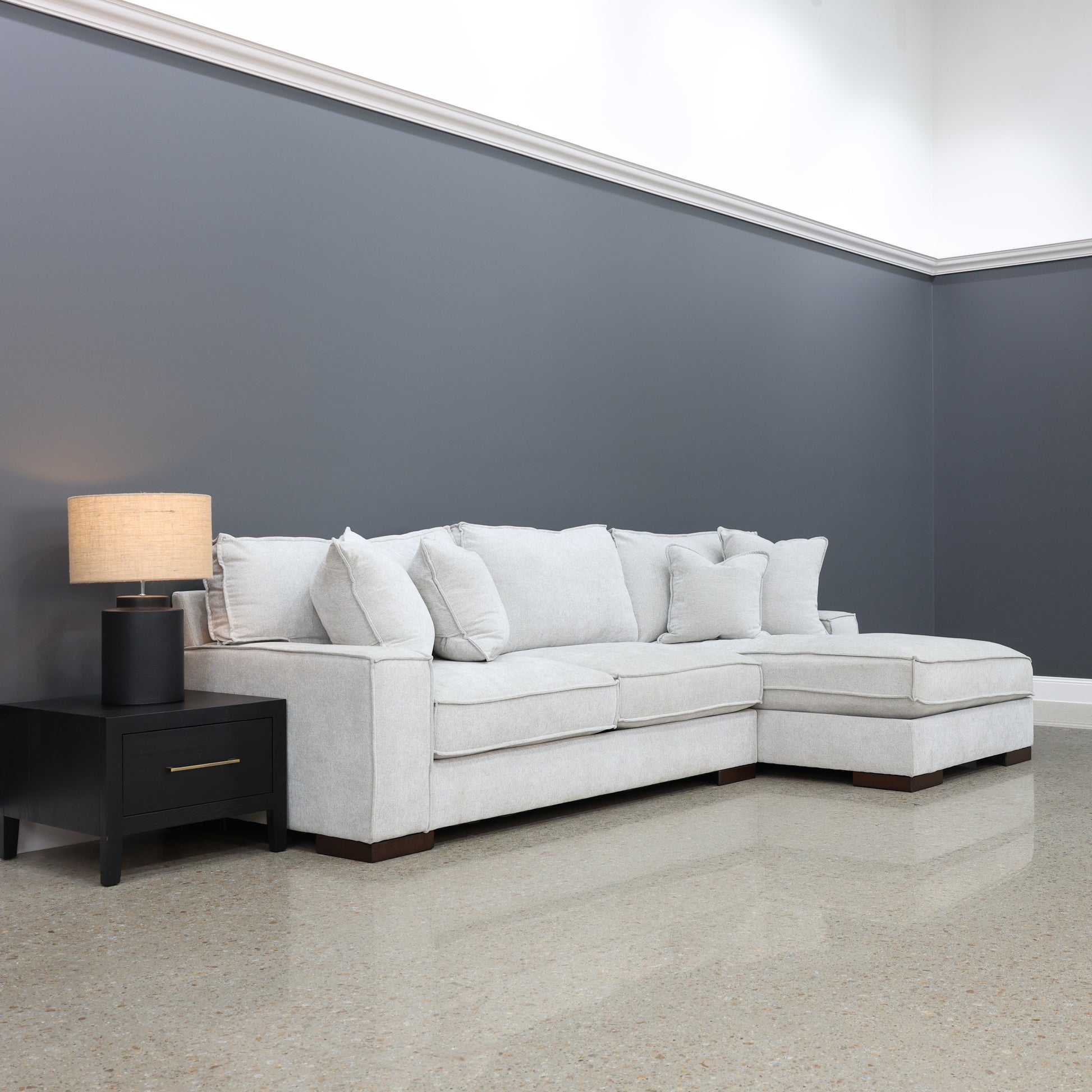 Gembrook RHF Sofa Chaise - Light Grey