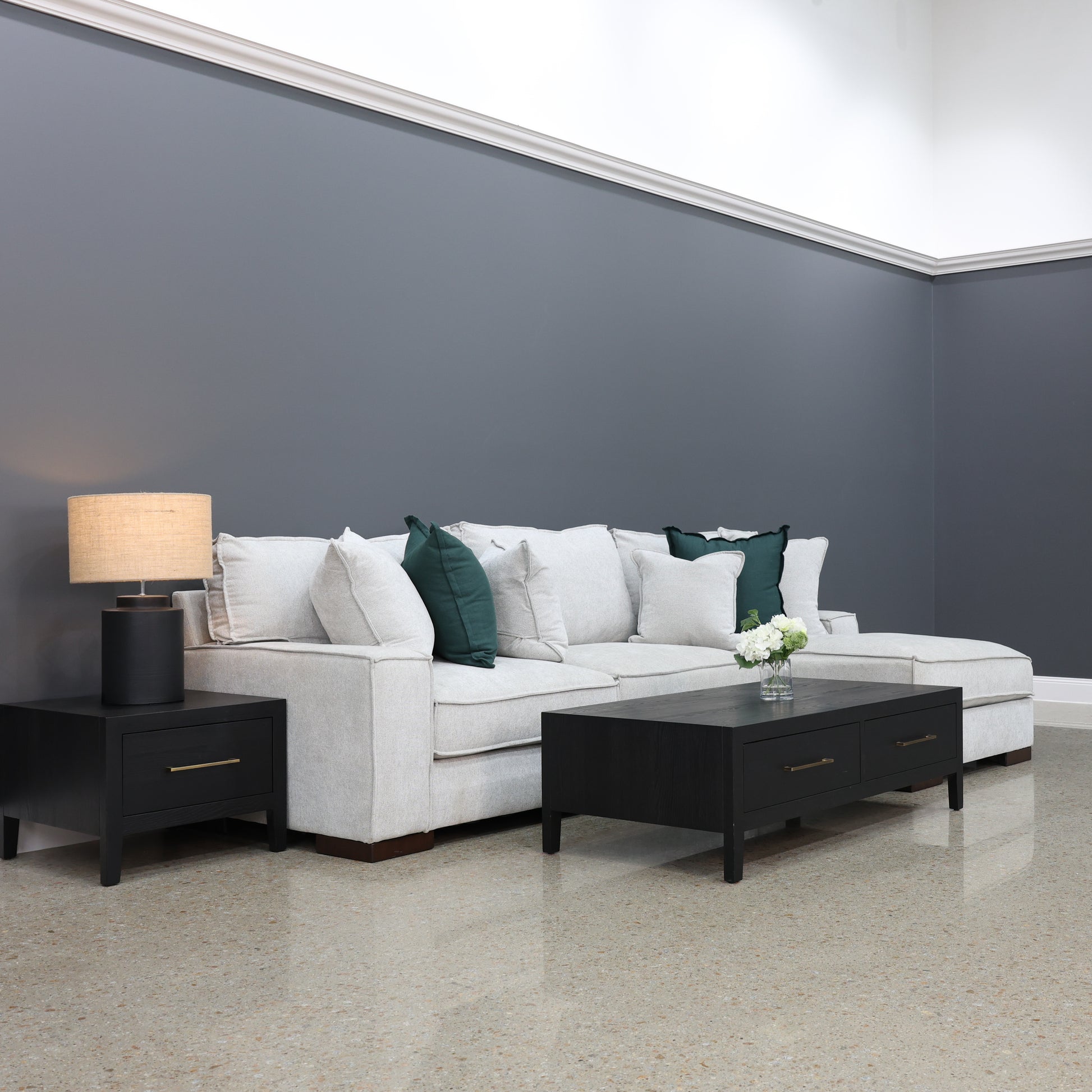 Gembrook RHF Sofa Chaise - Light Grey