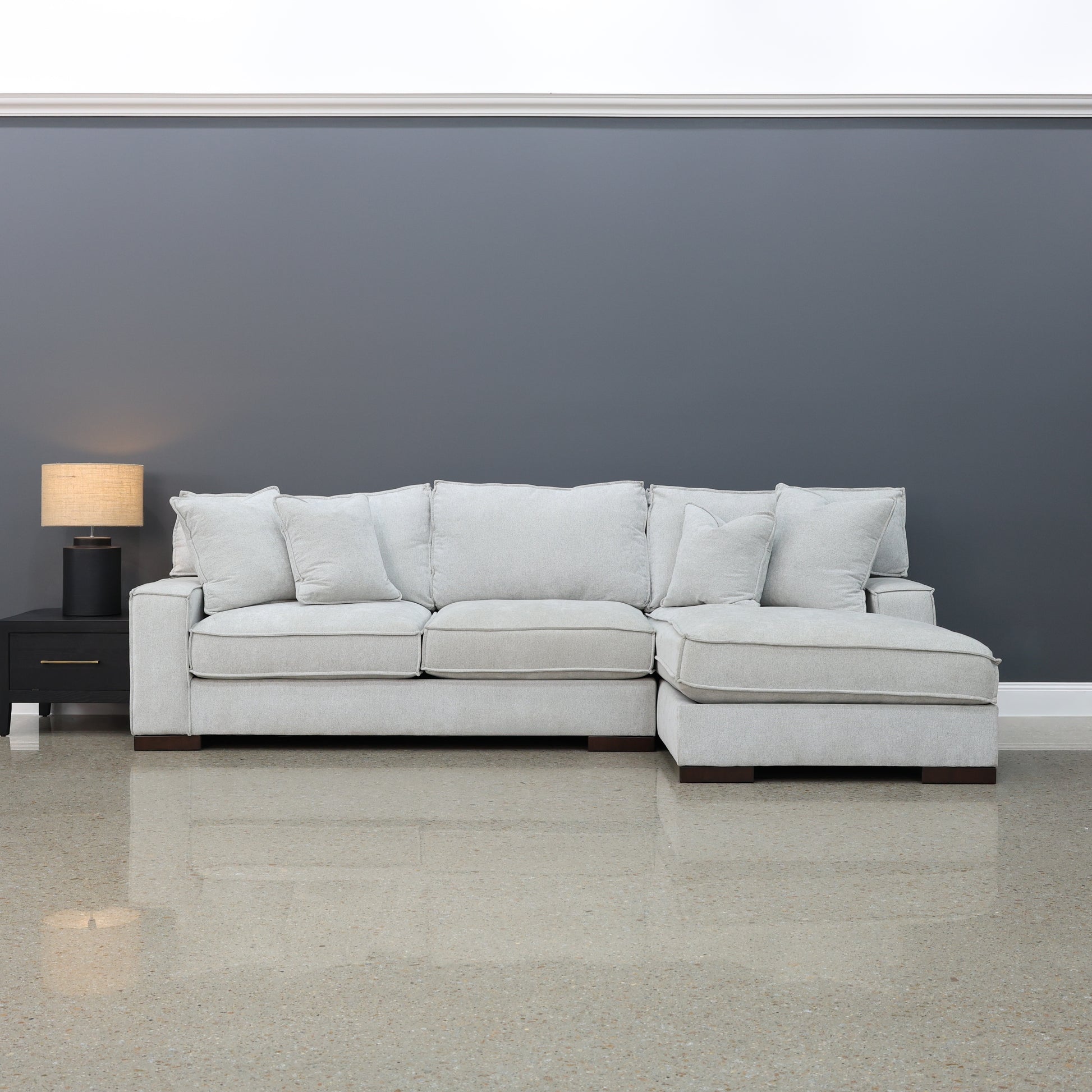 Gembrook RHF Sofa Chaise - Light Grey