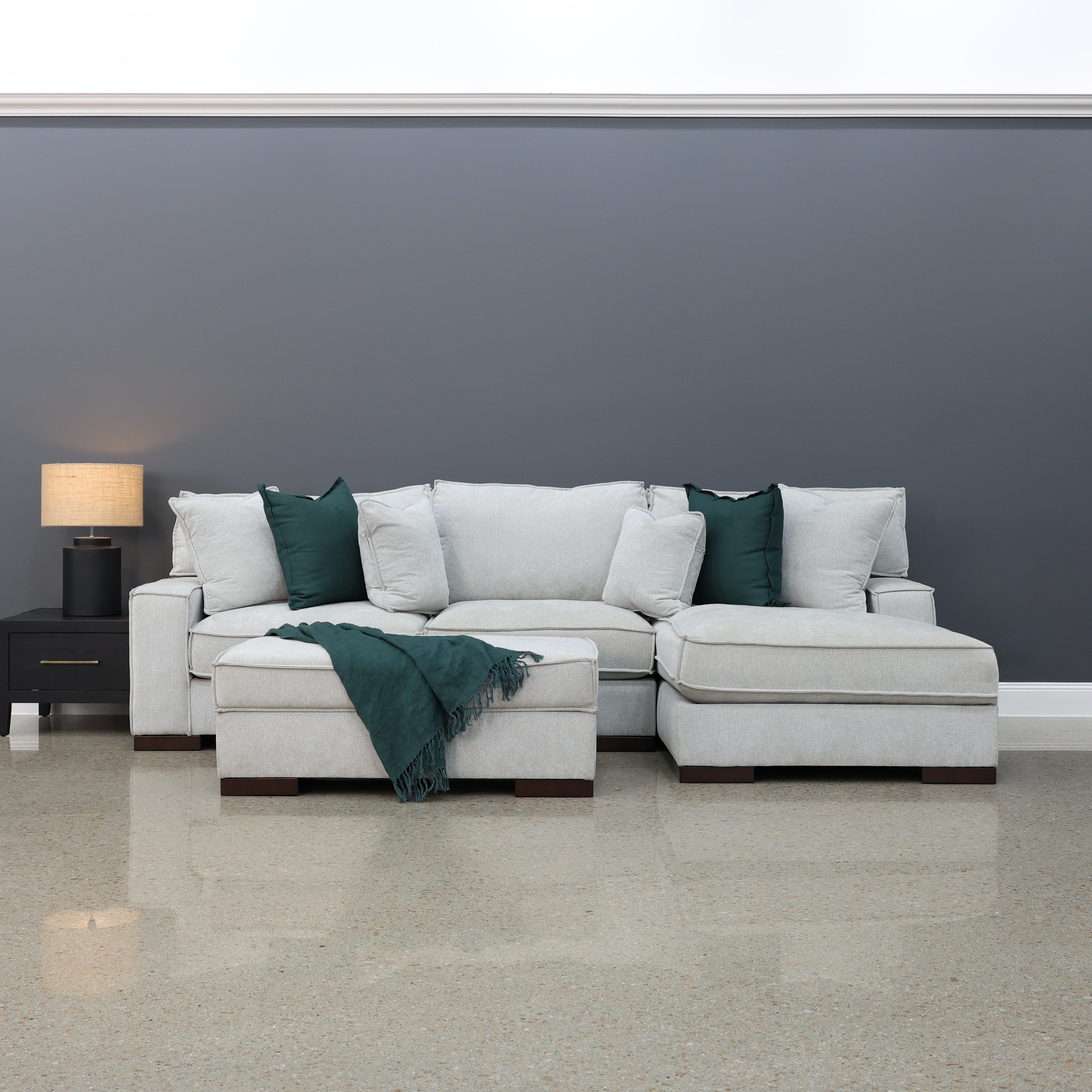 Gembrook RHF Sofa Chaise - Light Grey