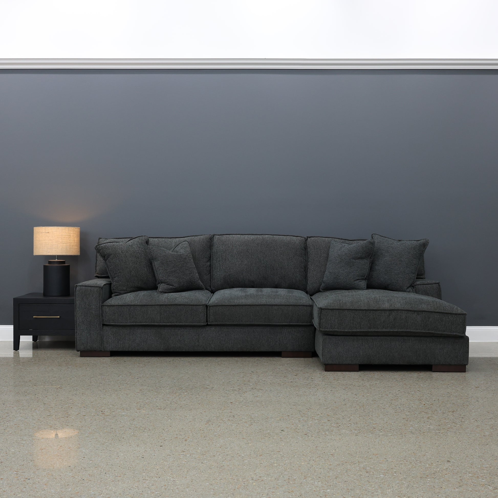 Gembrook RHF Sofa Chaise - Dark Grey