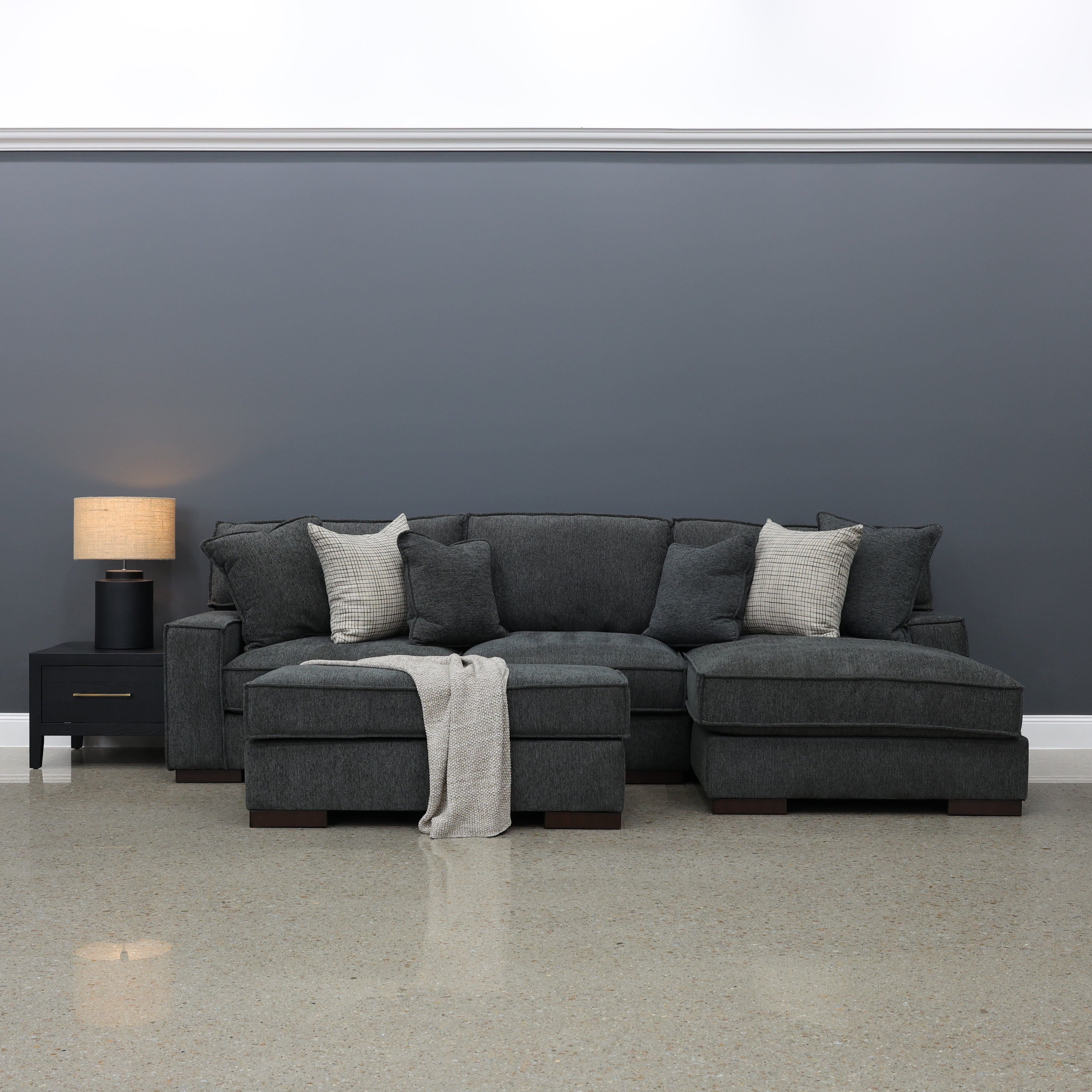 Gembrook RHF Sofa Chaise - Dark Grey