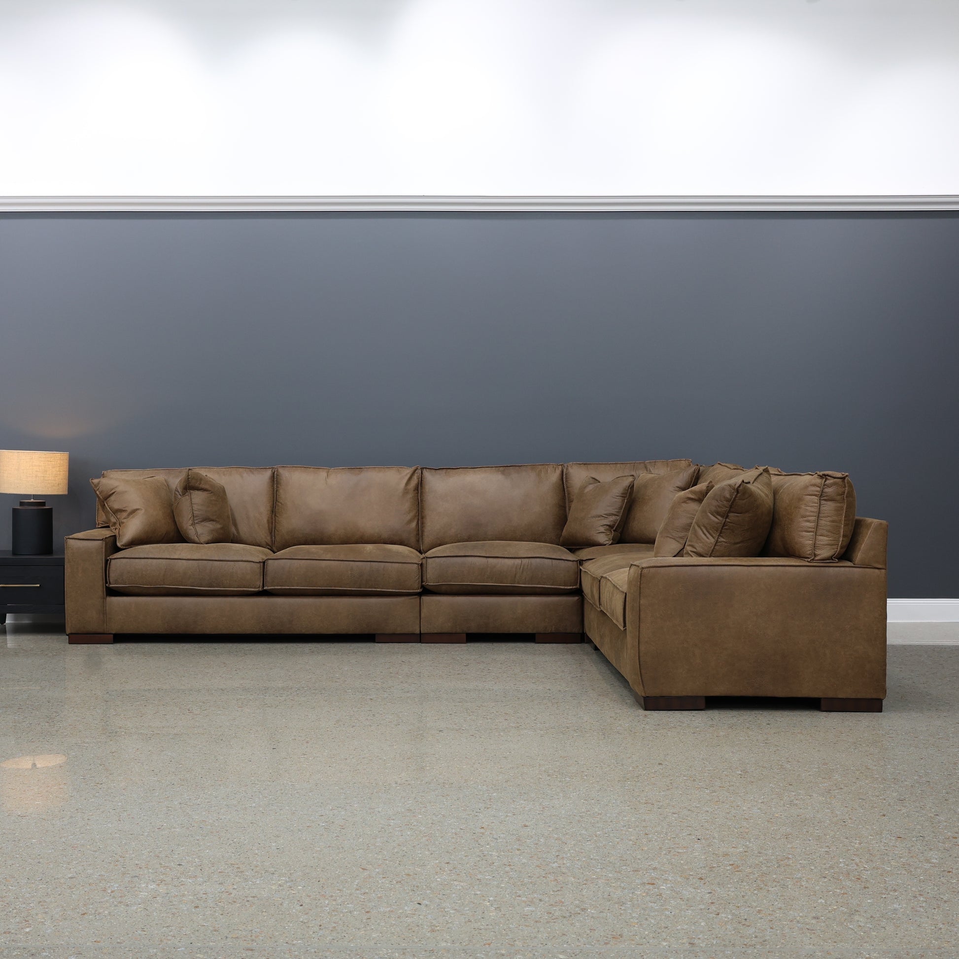 Gembrook 4 Piece Corner Lounge - Tan Leather Air