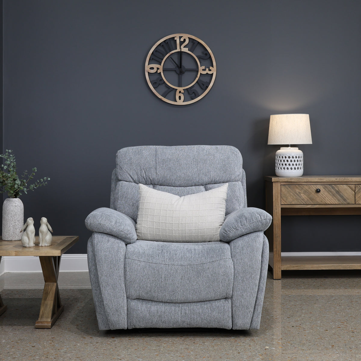 Havana Electric Recliner - Soft Grey
