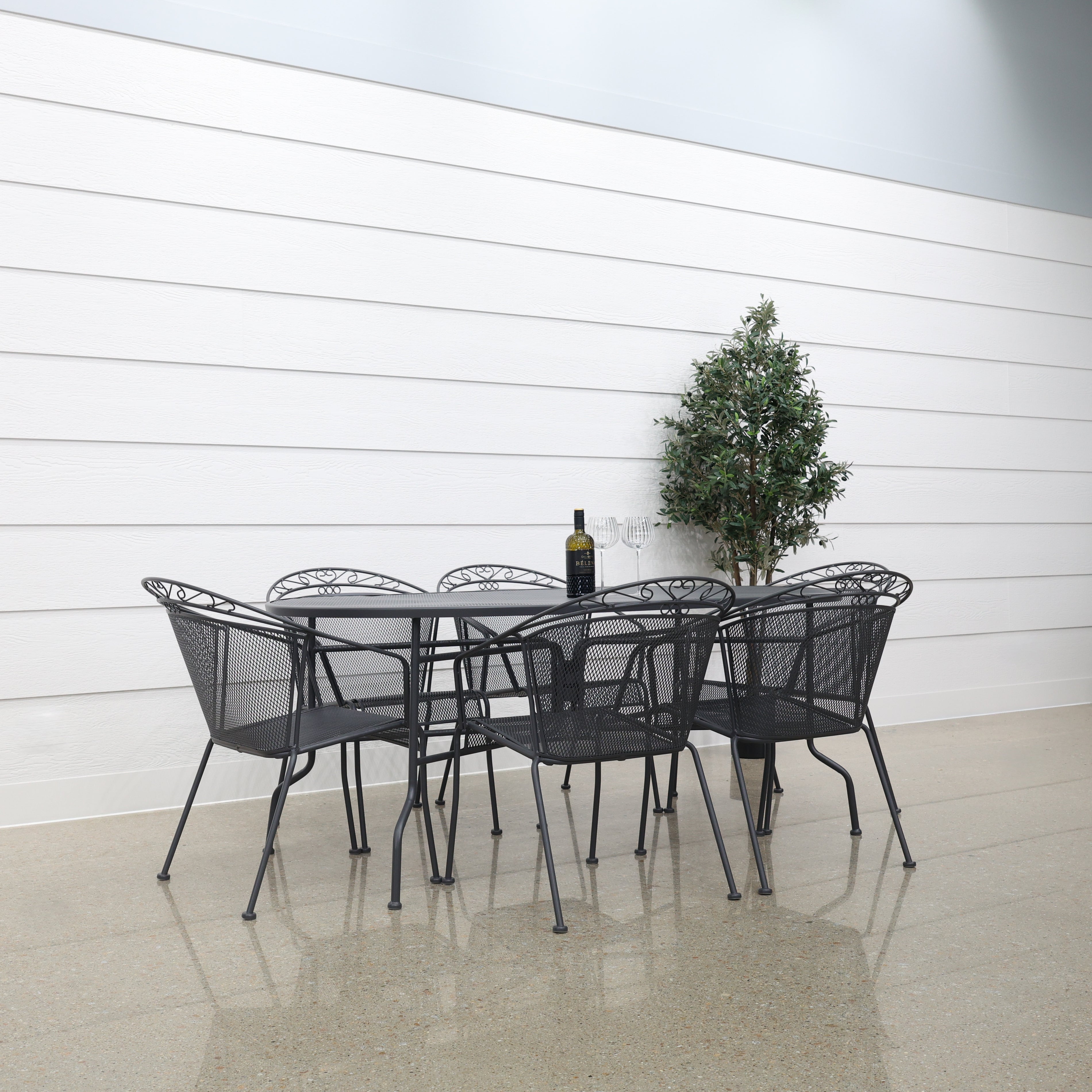 Outback Steel Oval Table 183cm