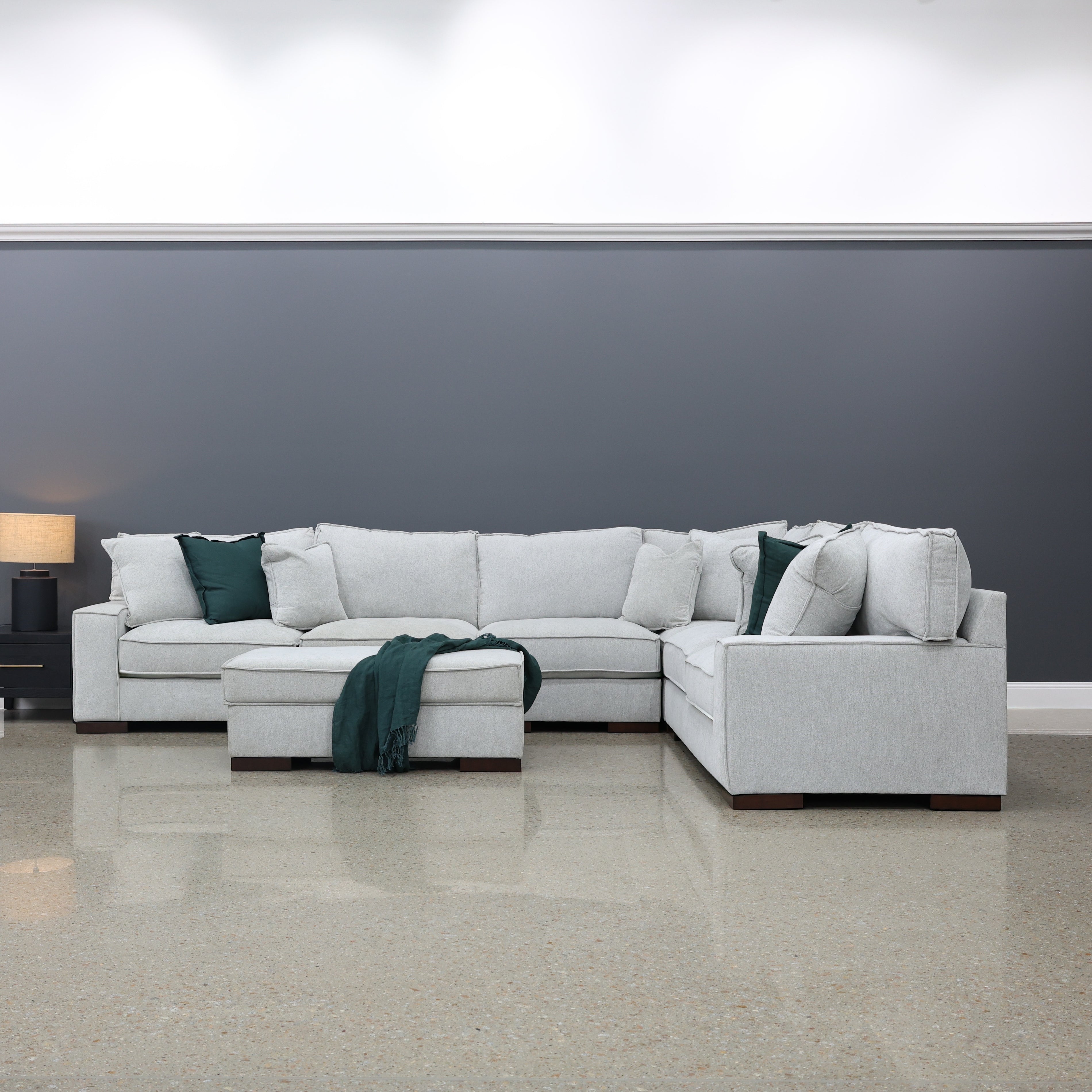 Gembrook 4 Piece Corner Lounge - Light Grey
