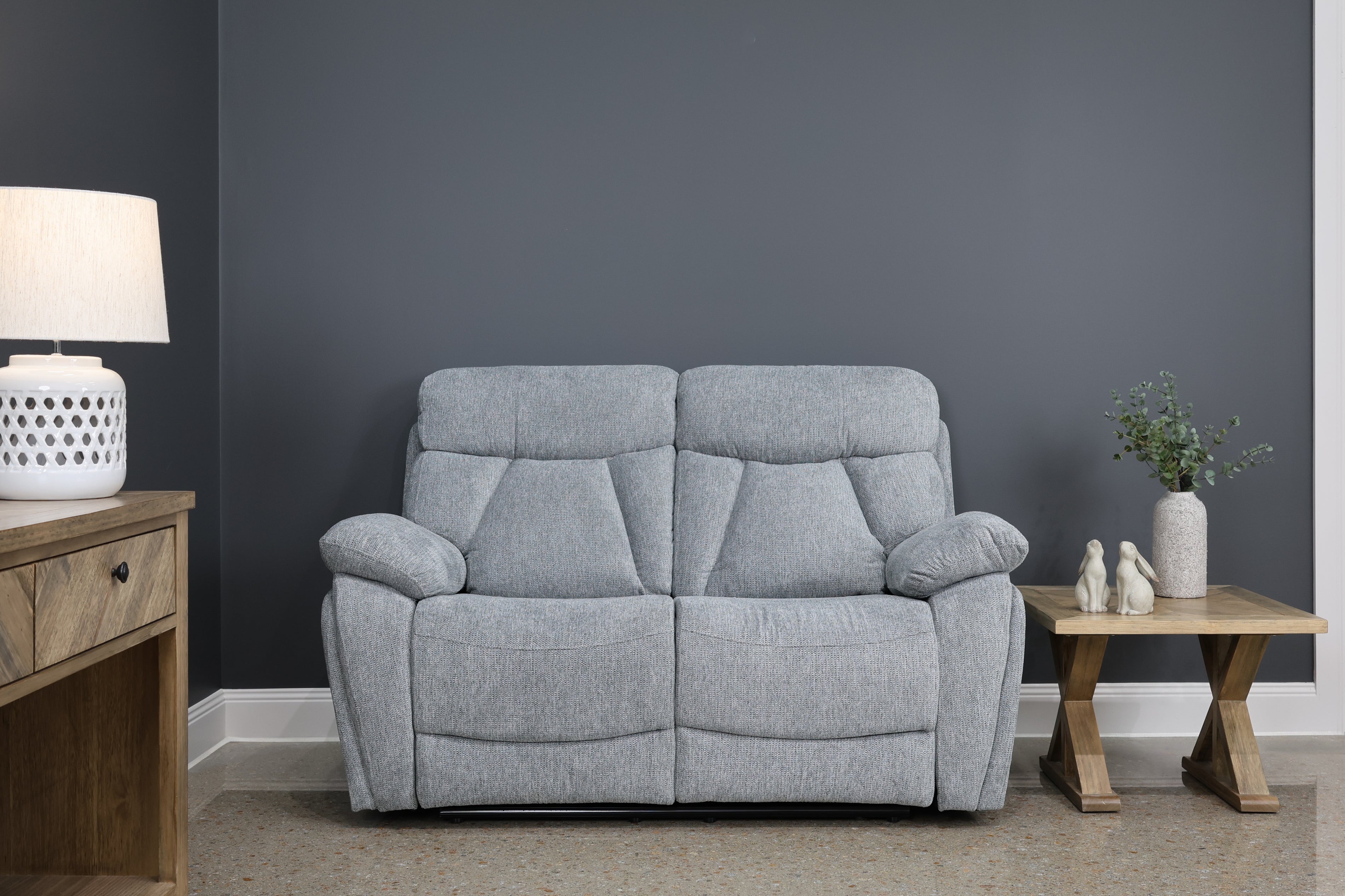 Havana 2 Seater Electric Sofa - Soft Grey (Water Repellent Fabric)