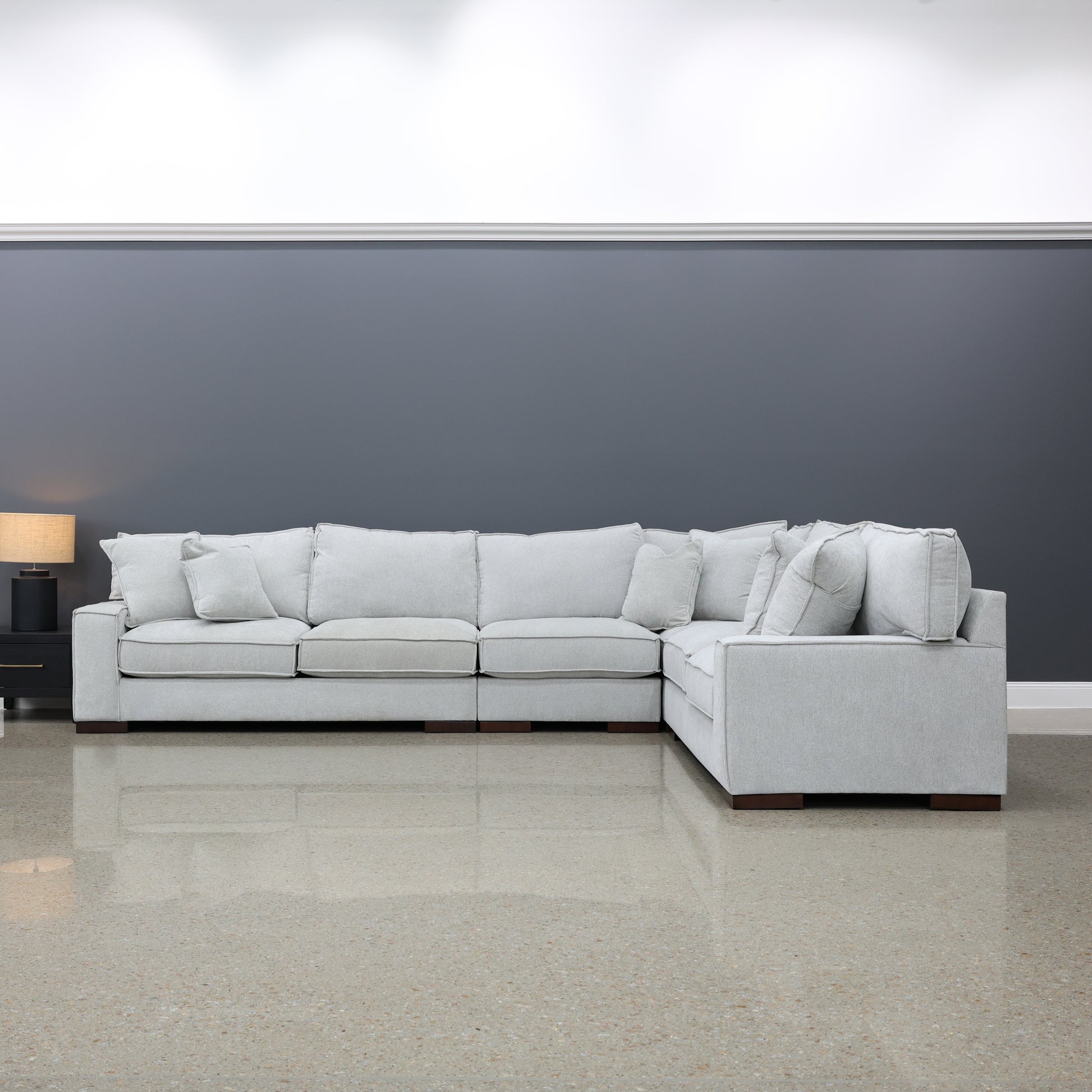 Gembrook 4 Piece Corner Lounge - Light Grey