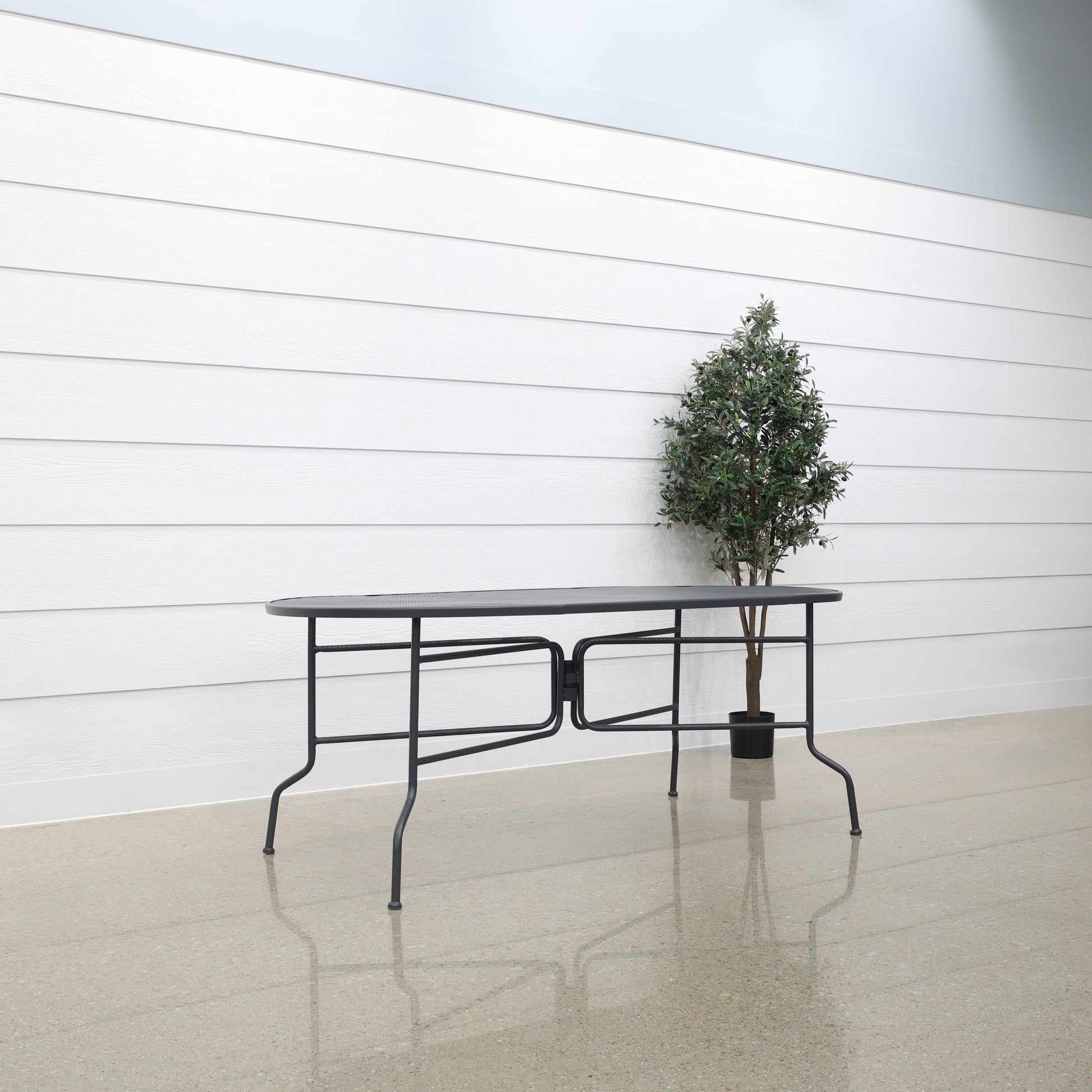 Outback Steel Oval Table 183cm
