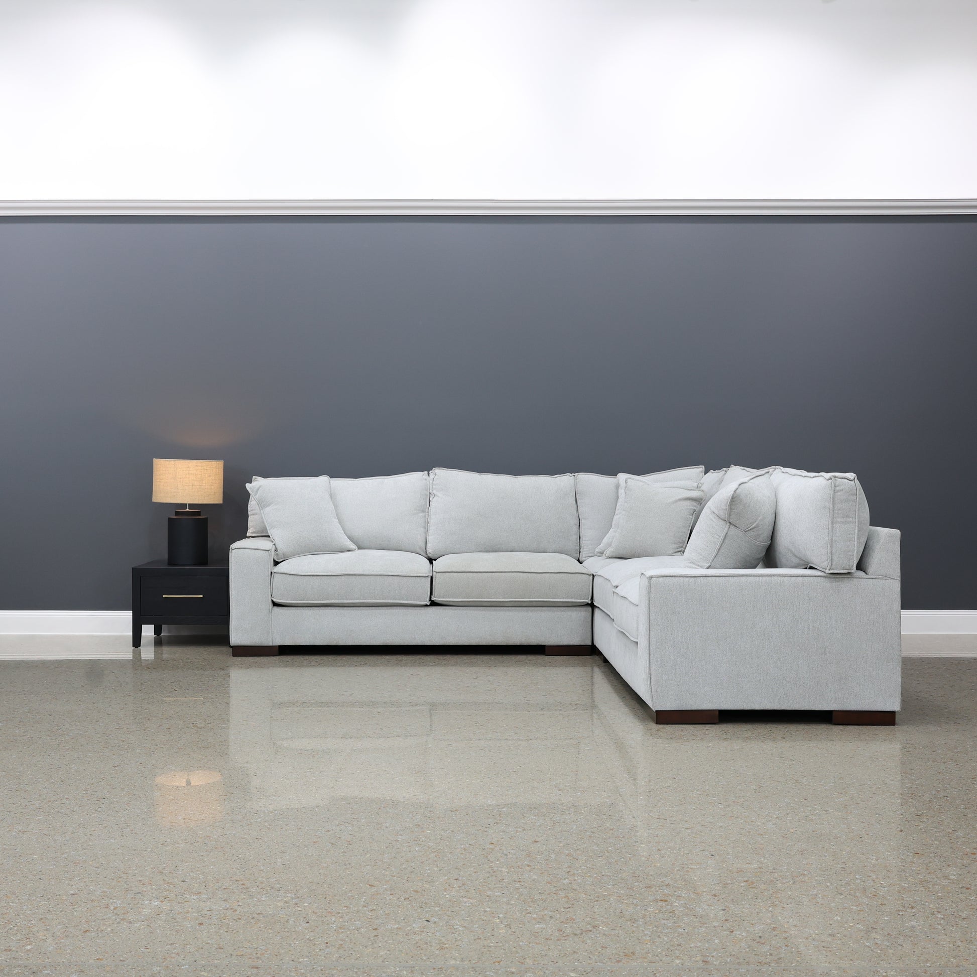 Gembrook Corner Lounge - Light Grey