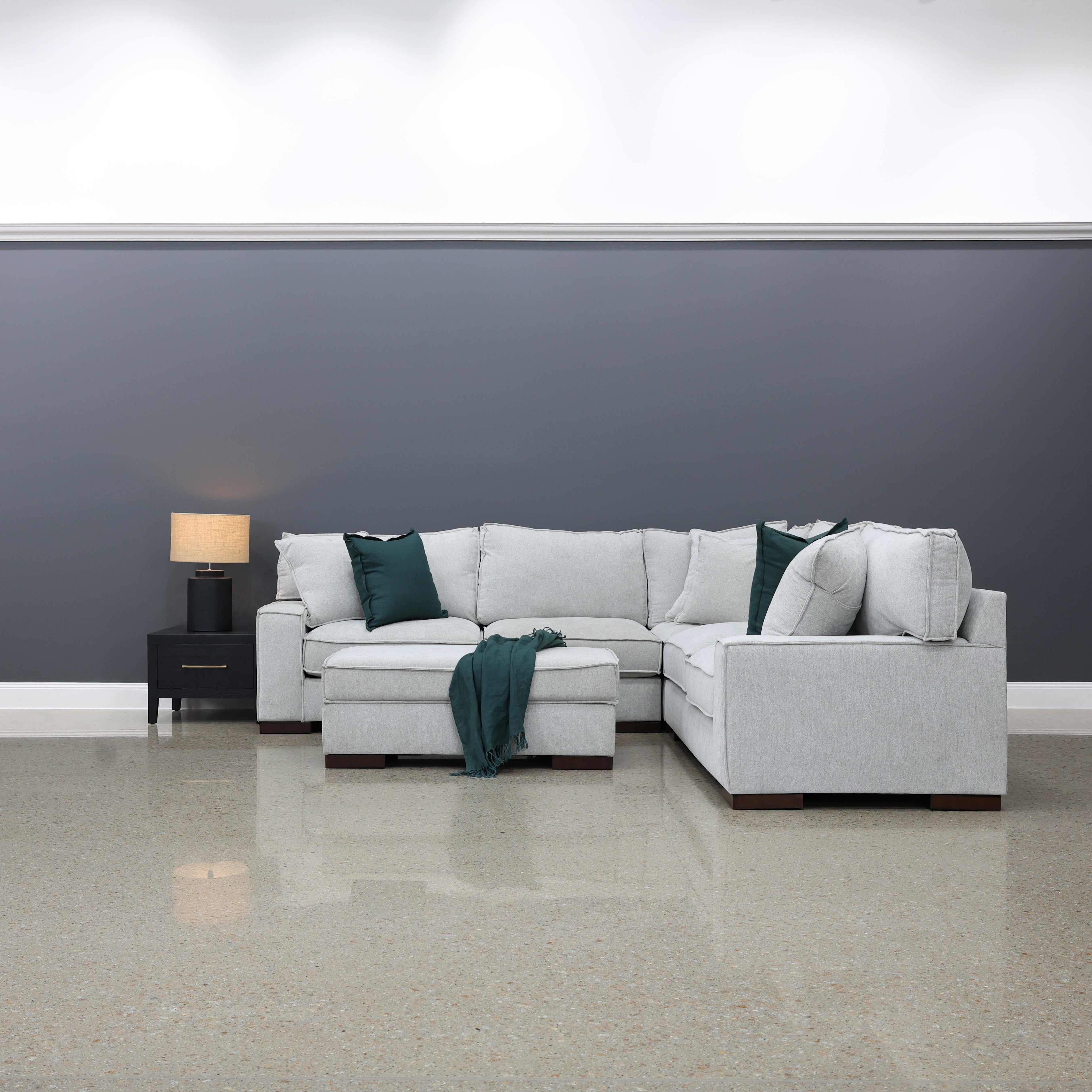 Gembrook Corner Lounge - Light Grey