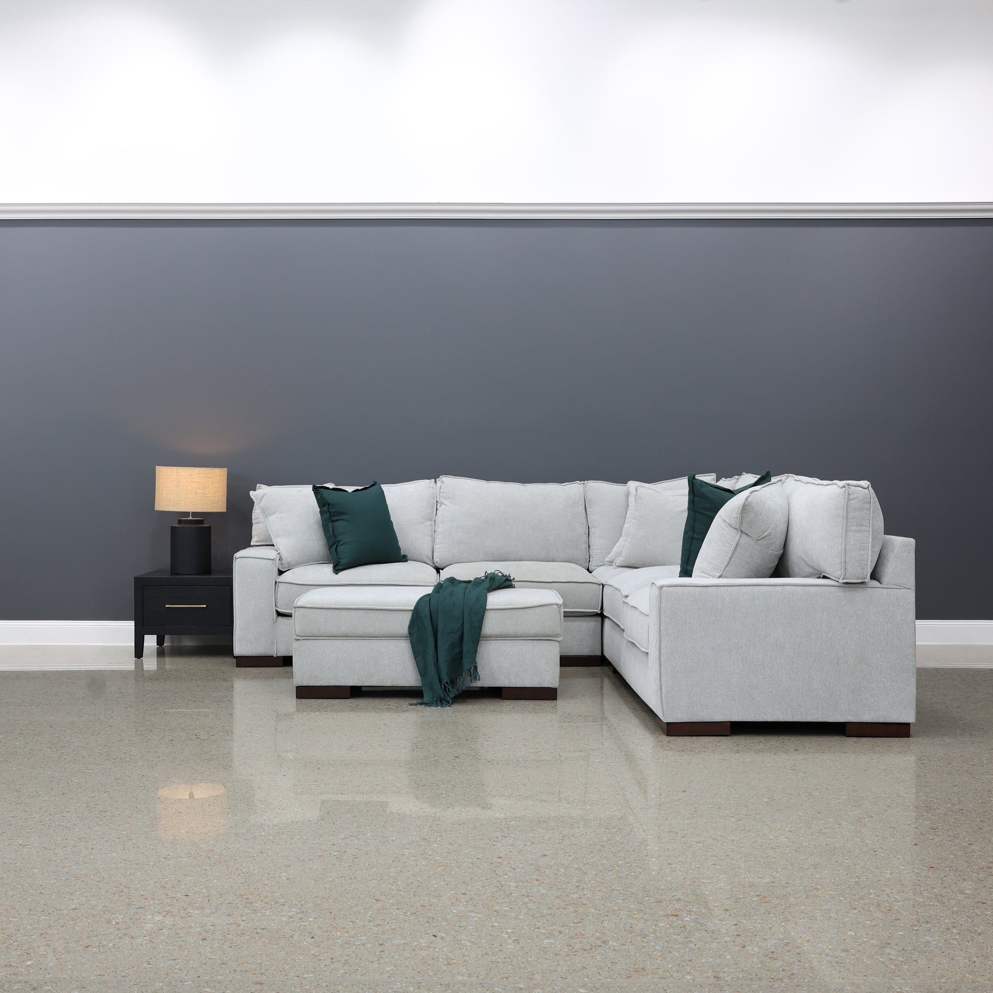 Gembrook Corner Lounge - Light Grey