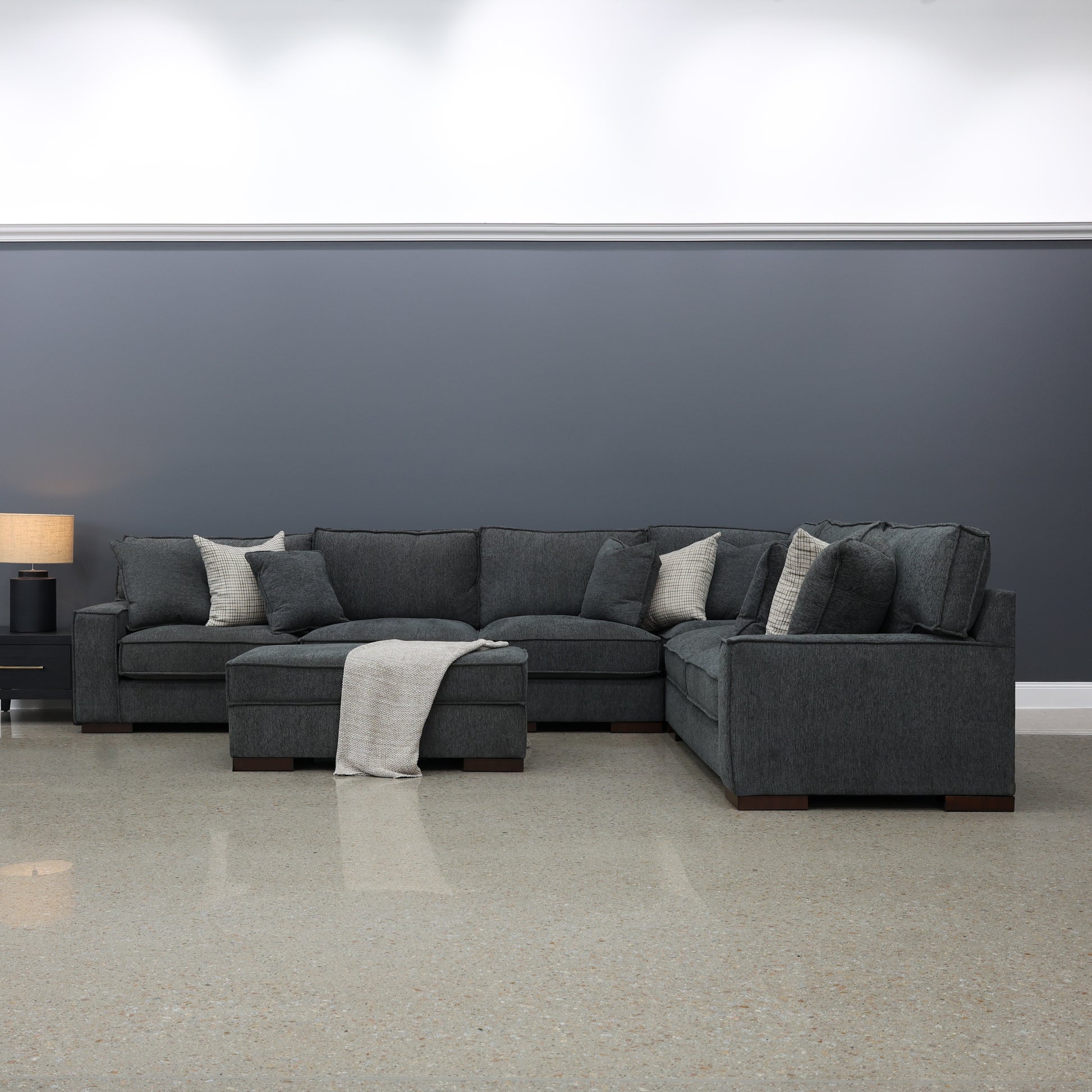 Gembrook 4 Piece Corner Lounge - Dark Grey