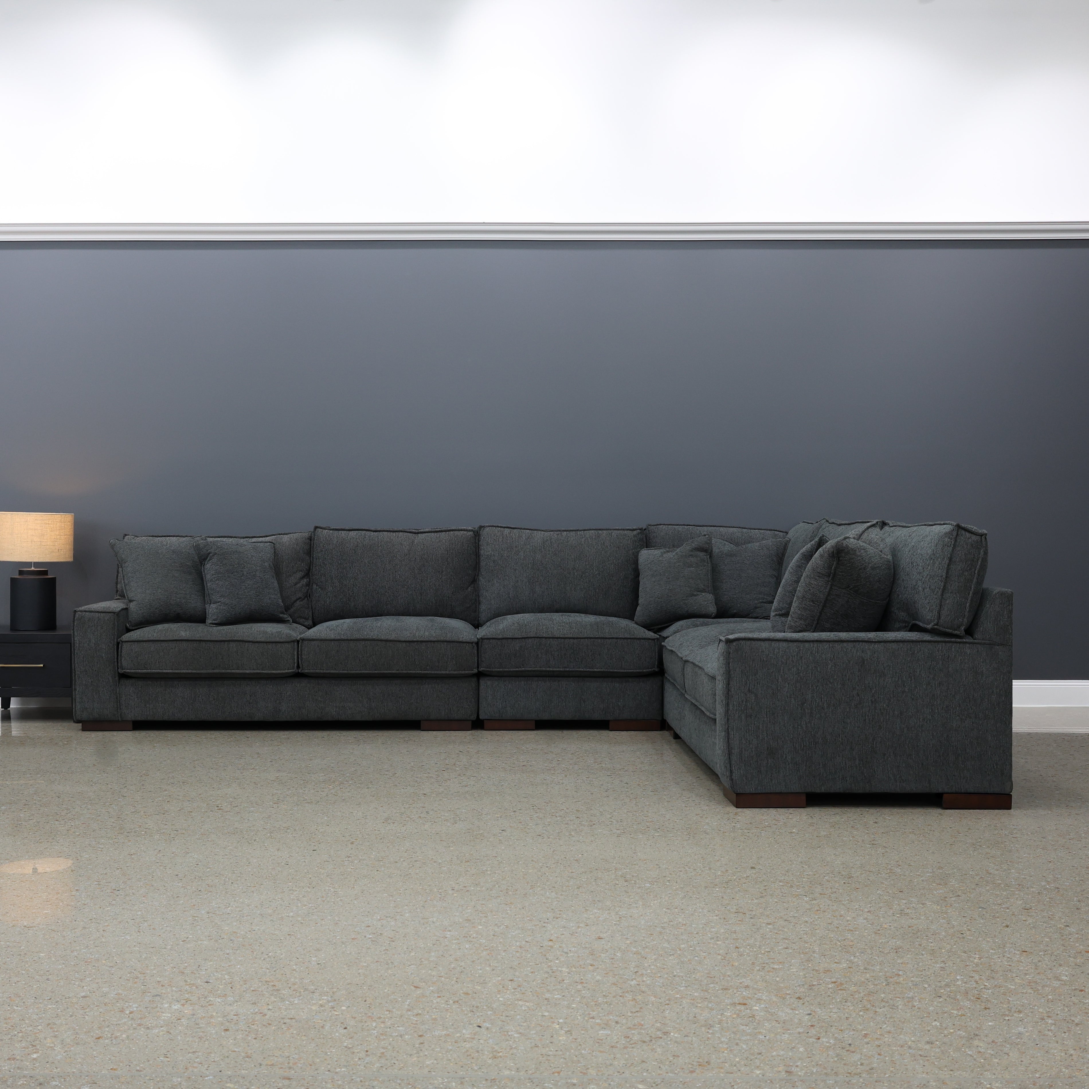 Gembrook 4 Piece Corner Lounge - Dark Grey