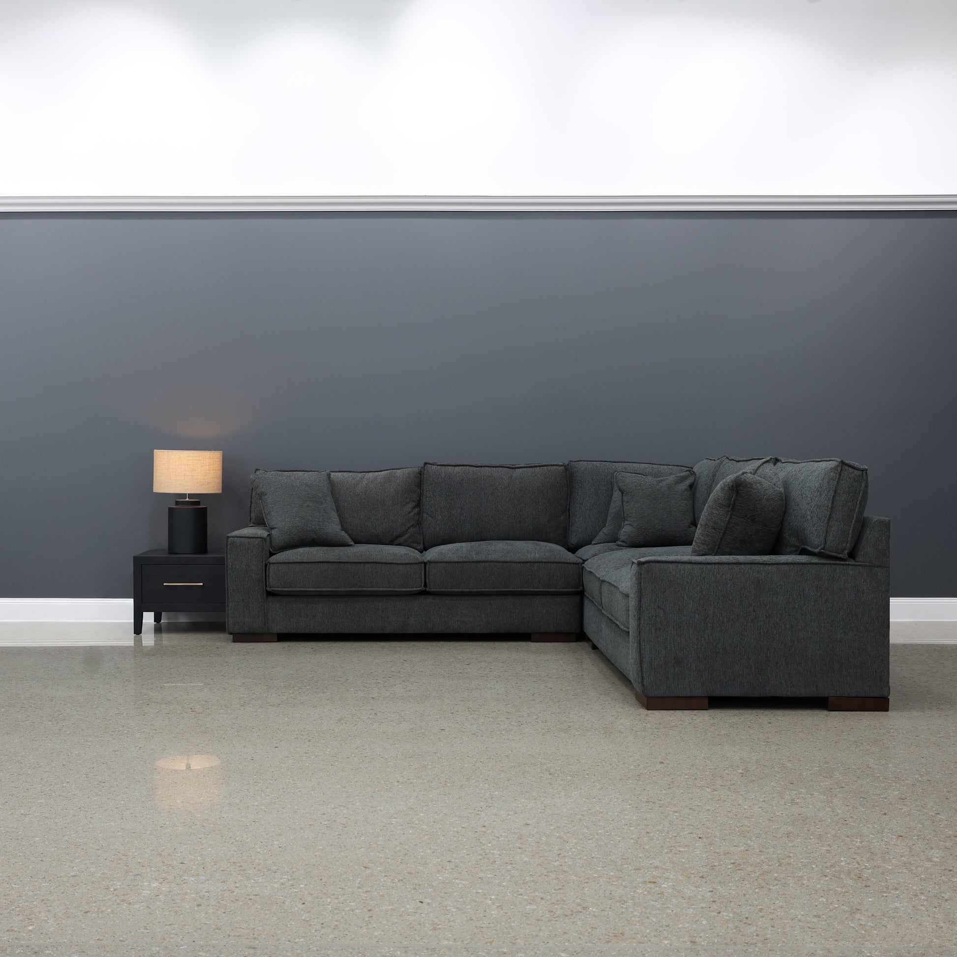 Gembrook Corner Lounge - Dark Grey