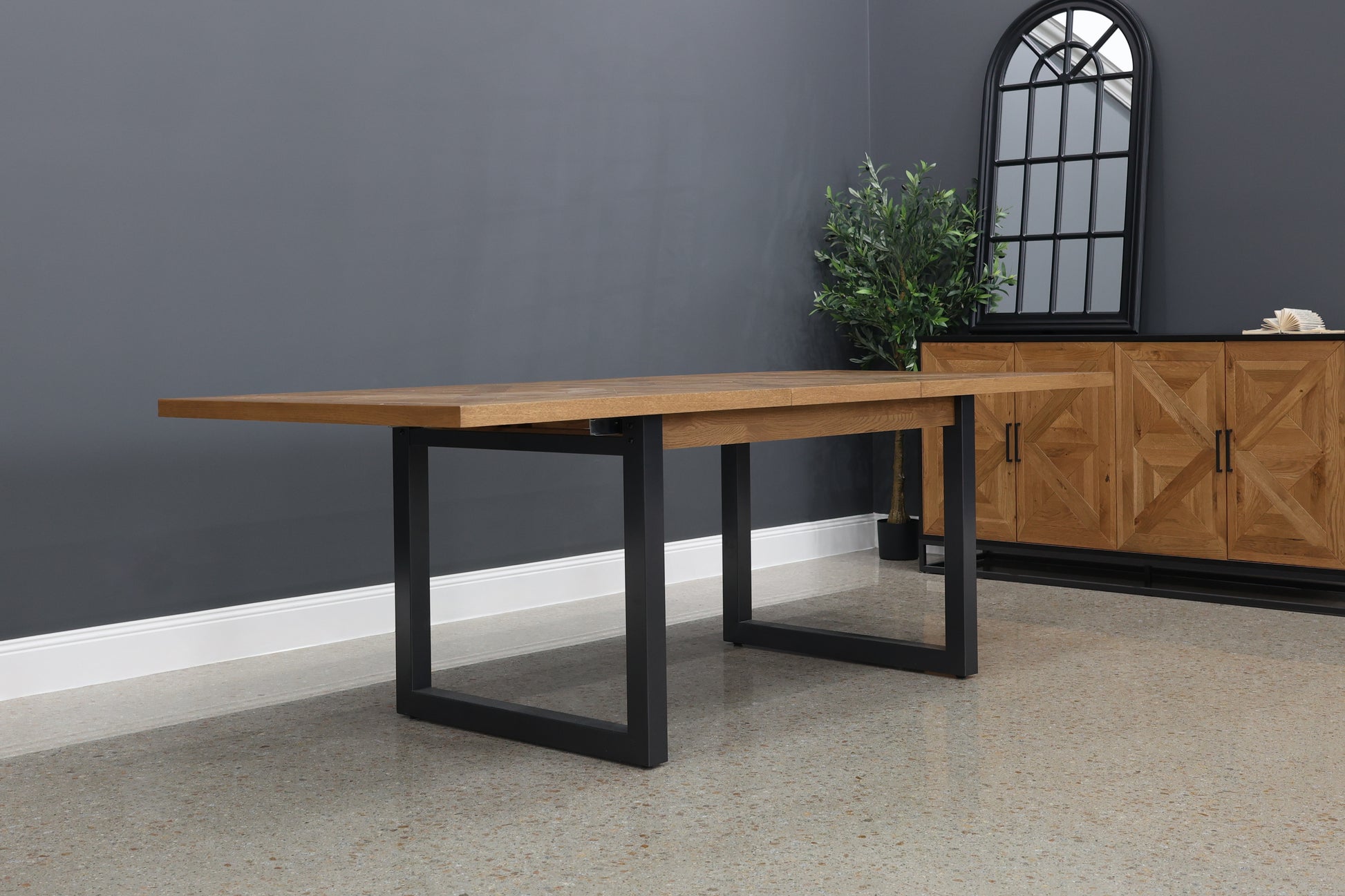 Industrial Extension Table - 190cm - 240cm L