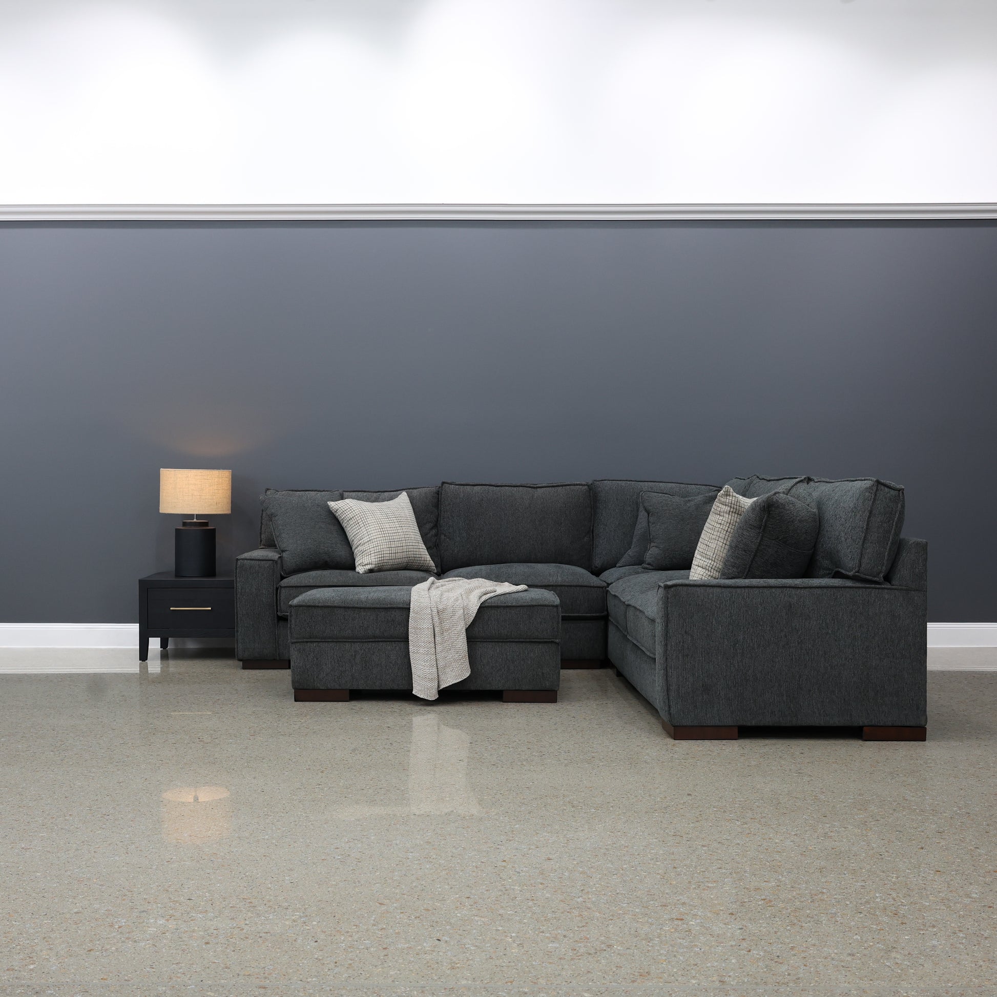 Gembrook Corner Lounge - Dark Grey