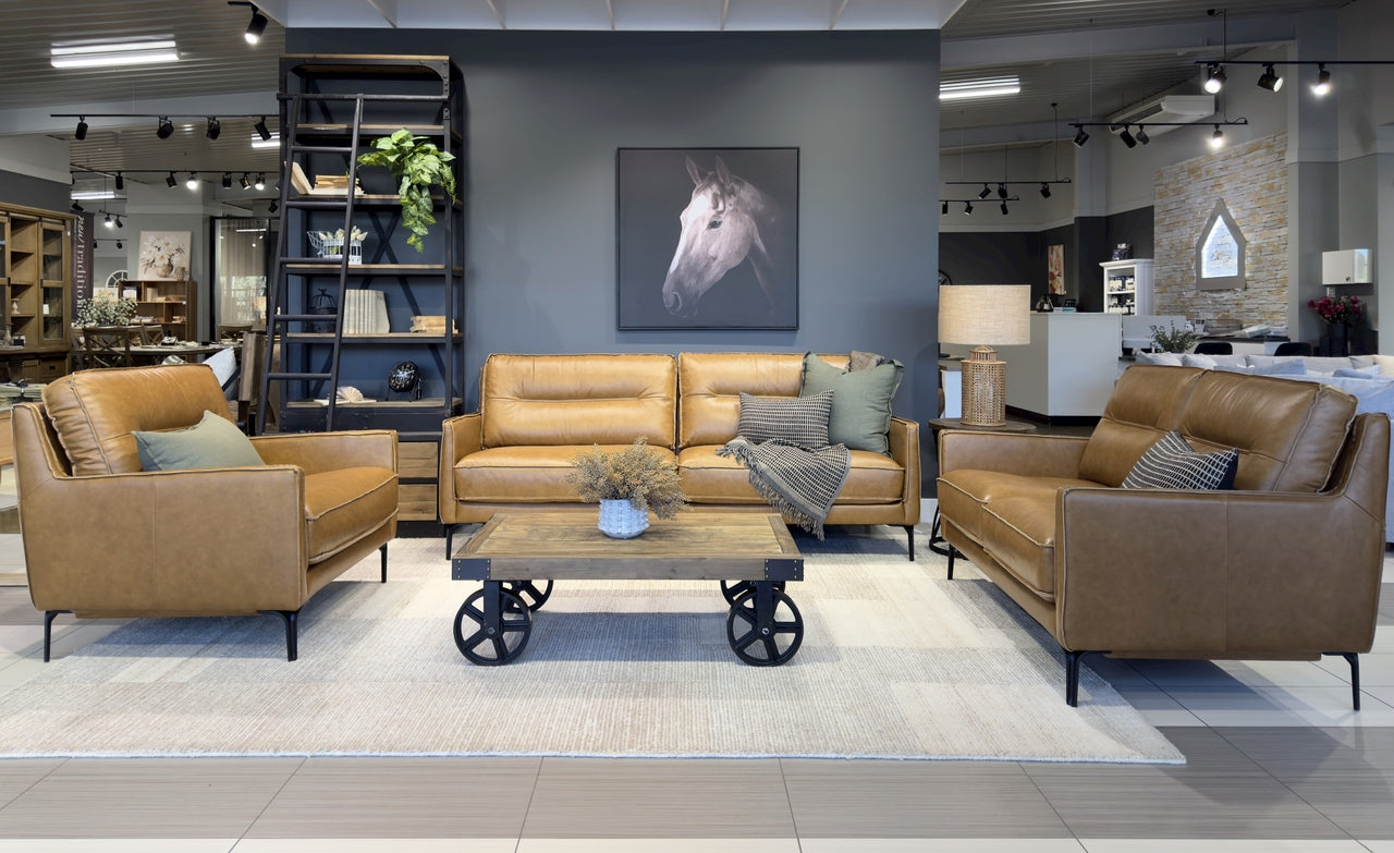 Mossman Armchair - Tan Leather