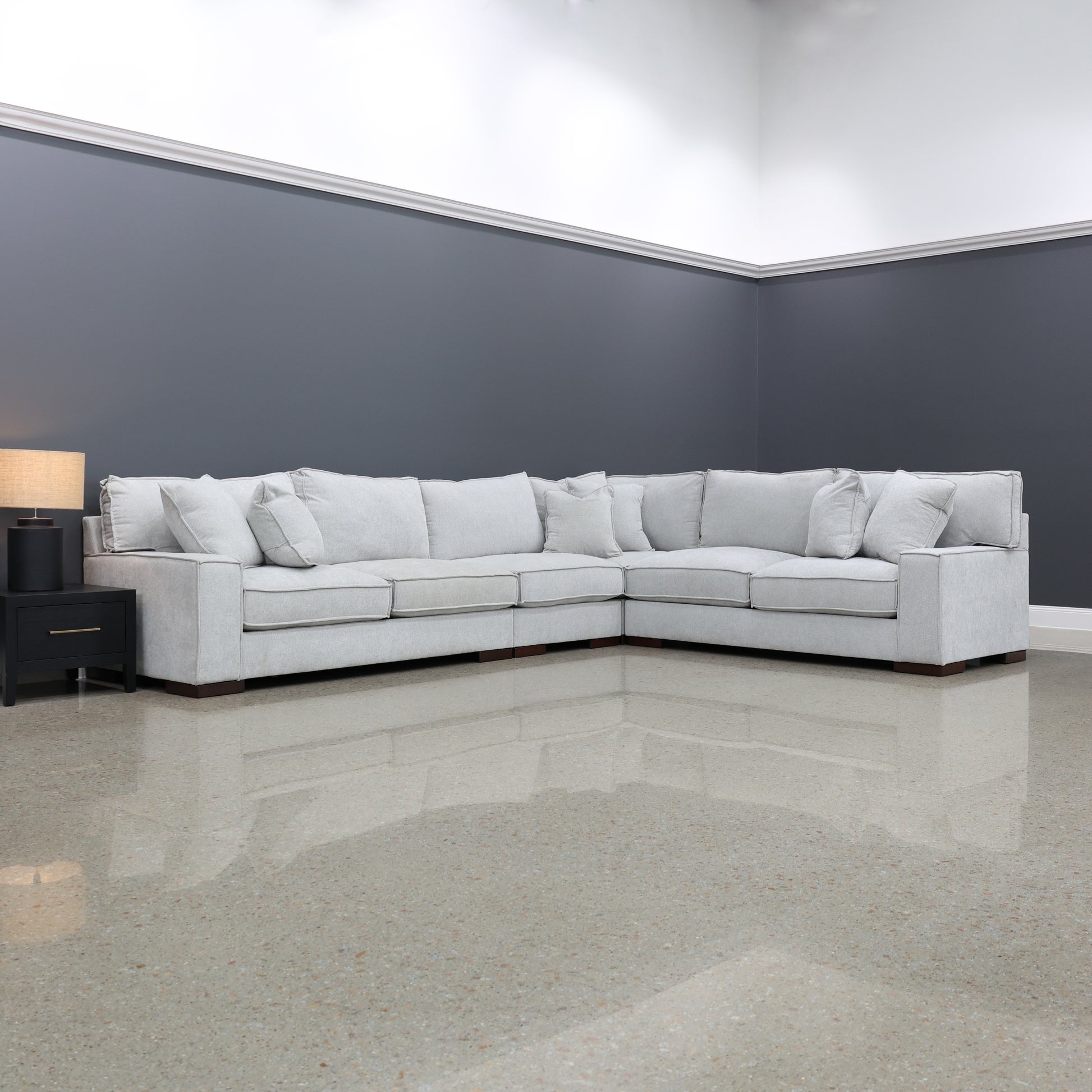 Gembrook 4 Piece Corner Lounge - Light Grey