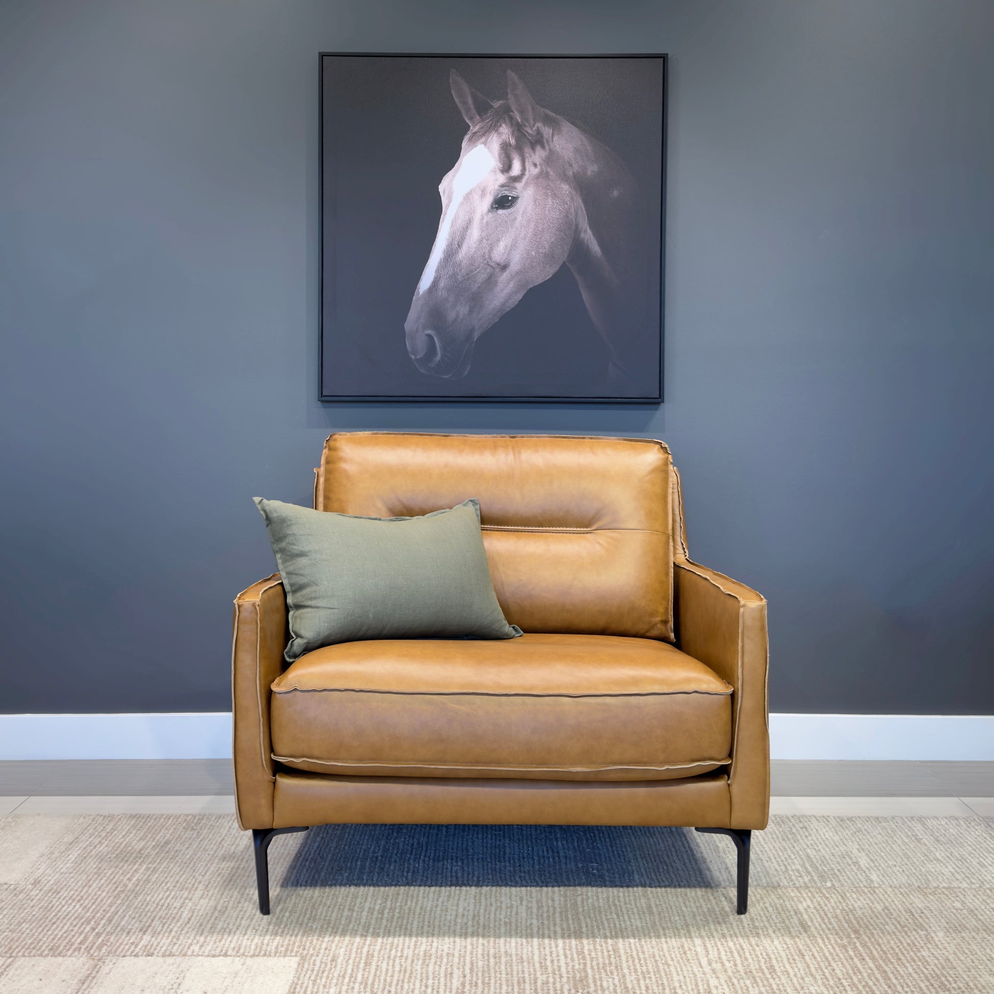 Mossman Armchair - Tan Leather