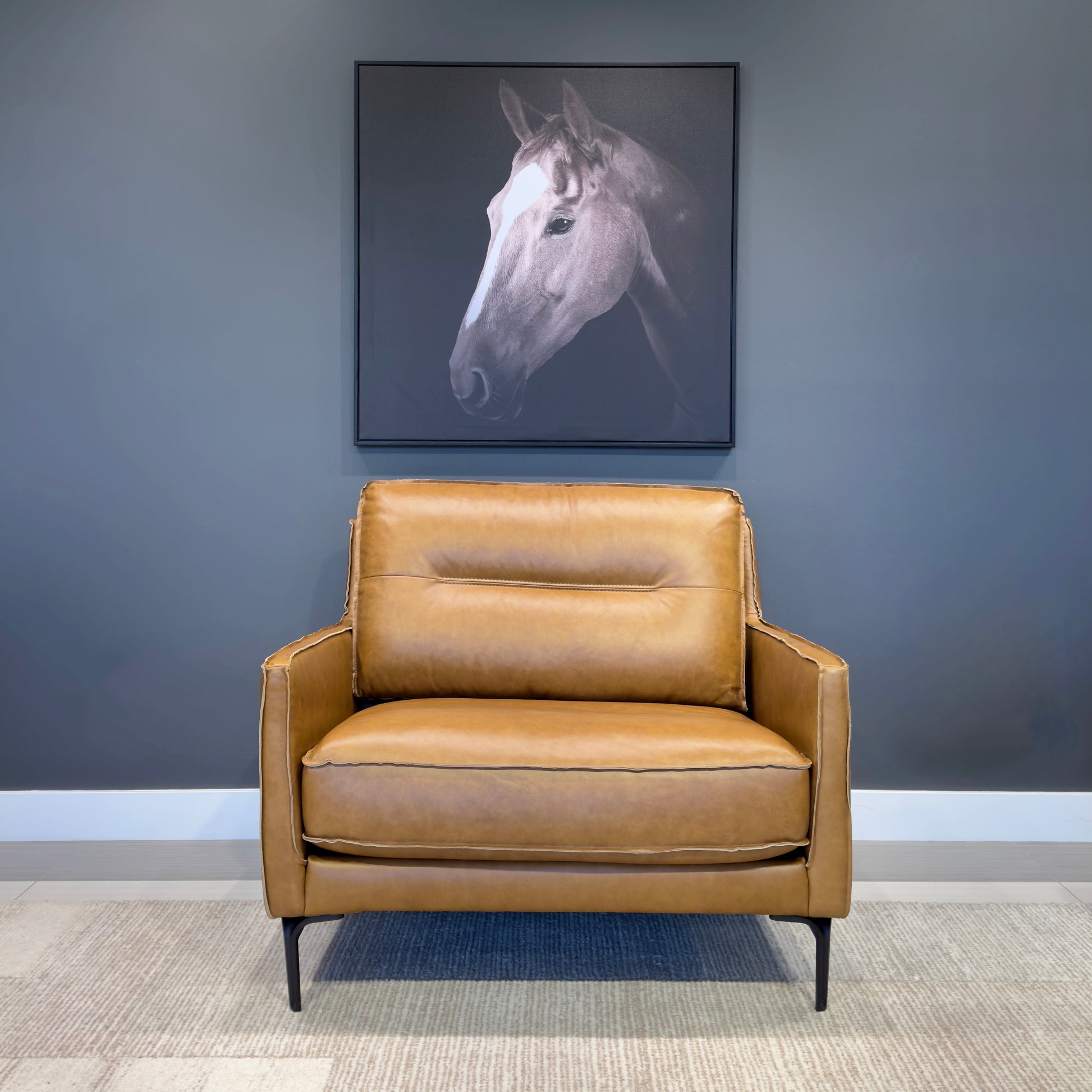 Mossman Armchair - Tan Leather