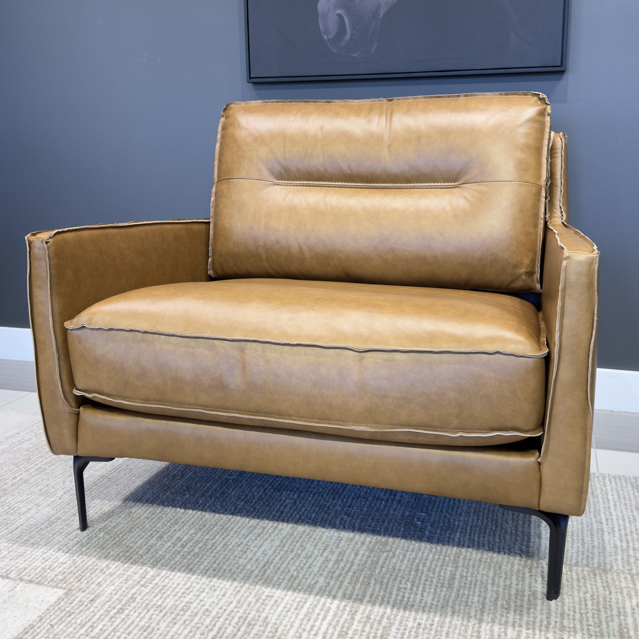 Mossman Armchair - Tan Leather