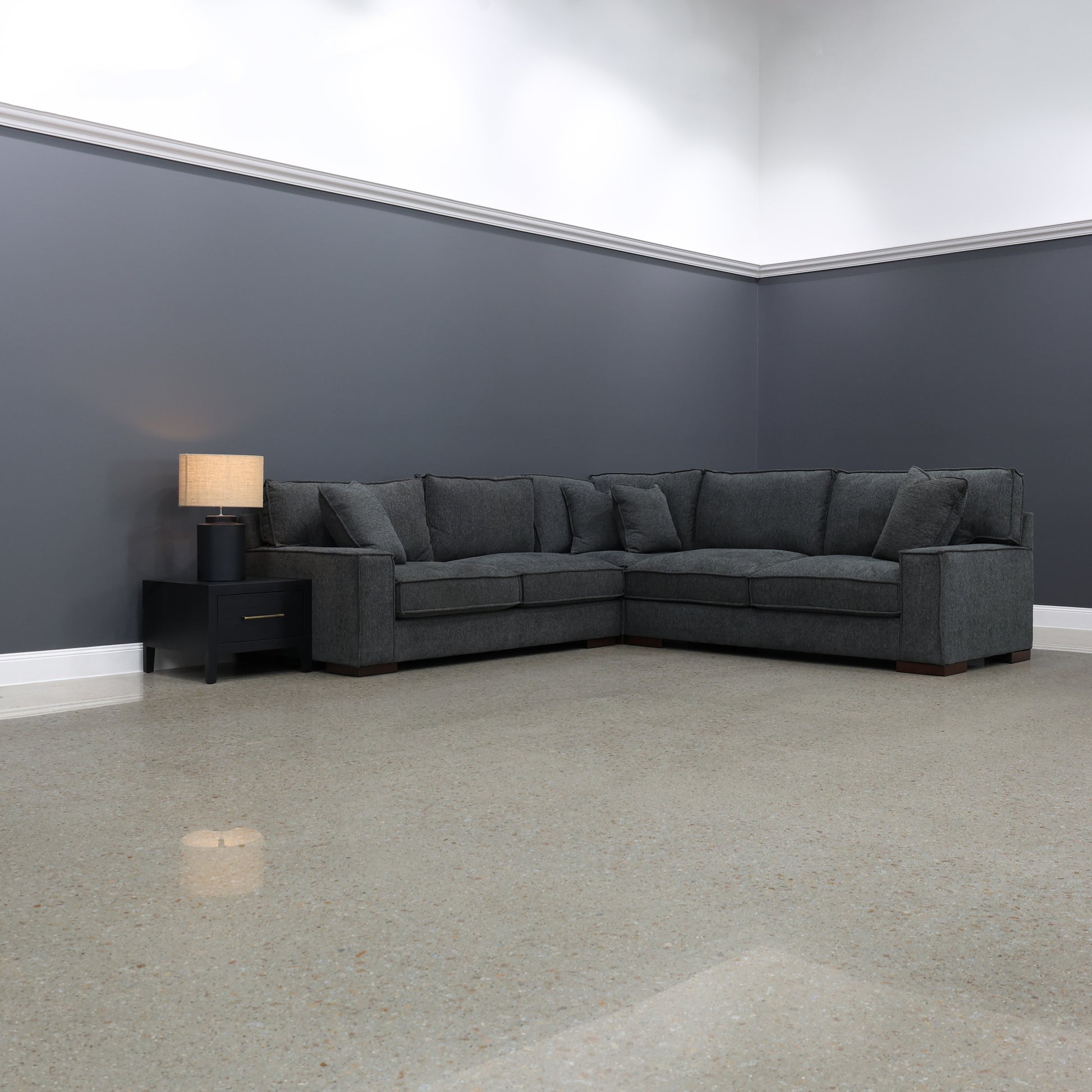 Gembrook Corner Lounge - Dark Grey