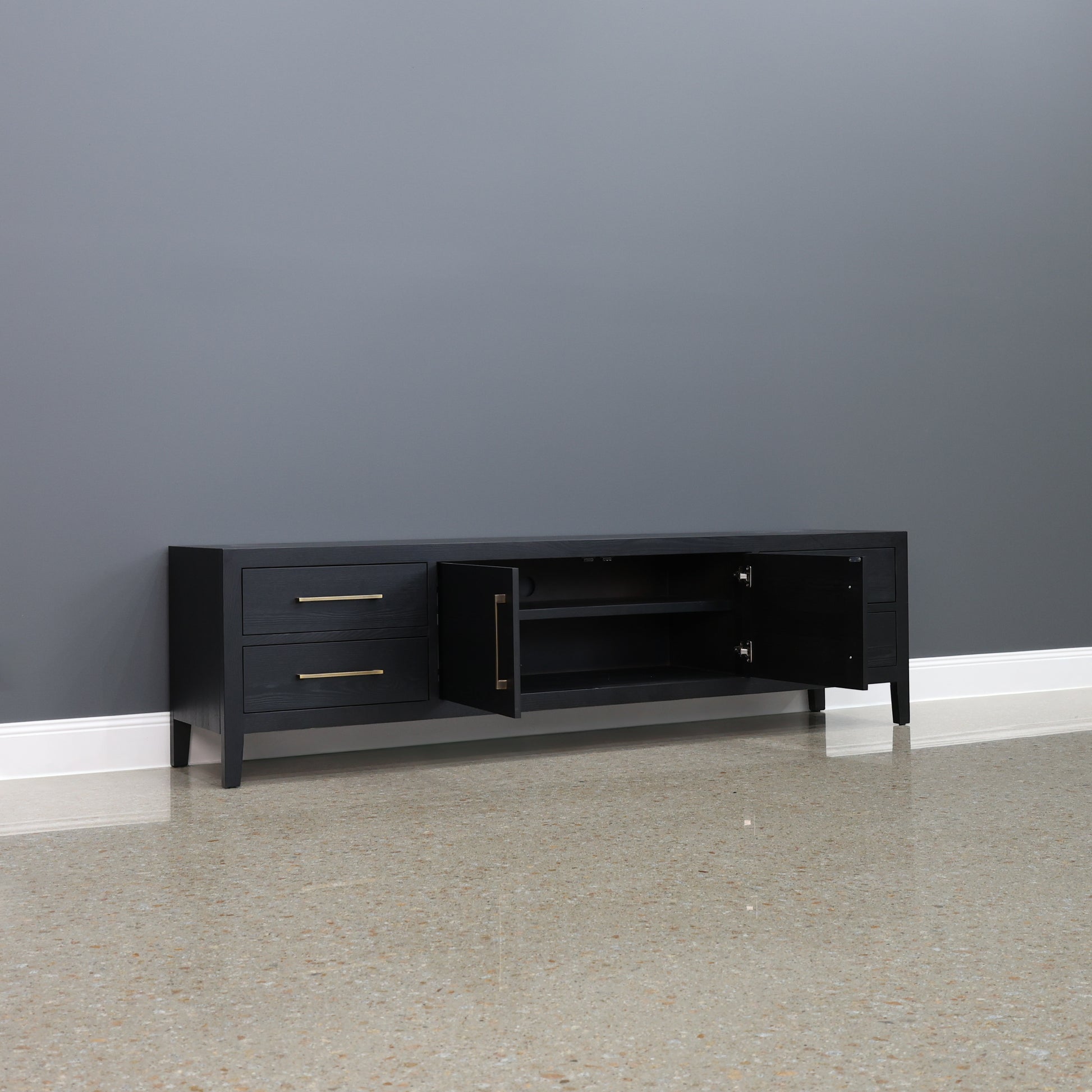 Elizabeth TV Unit 220cm L - Black