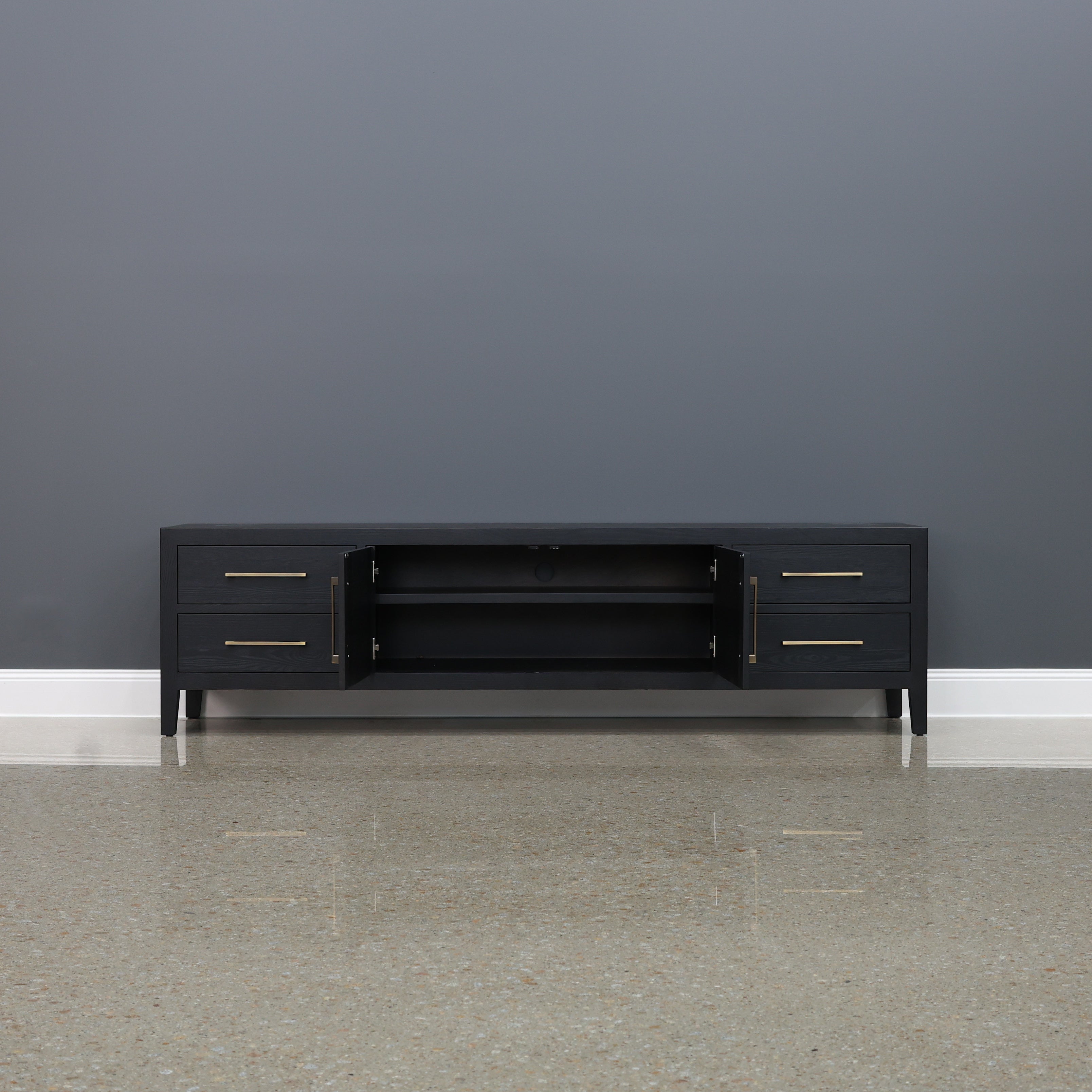 Elizabeth TV Unit 220cm L - Black