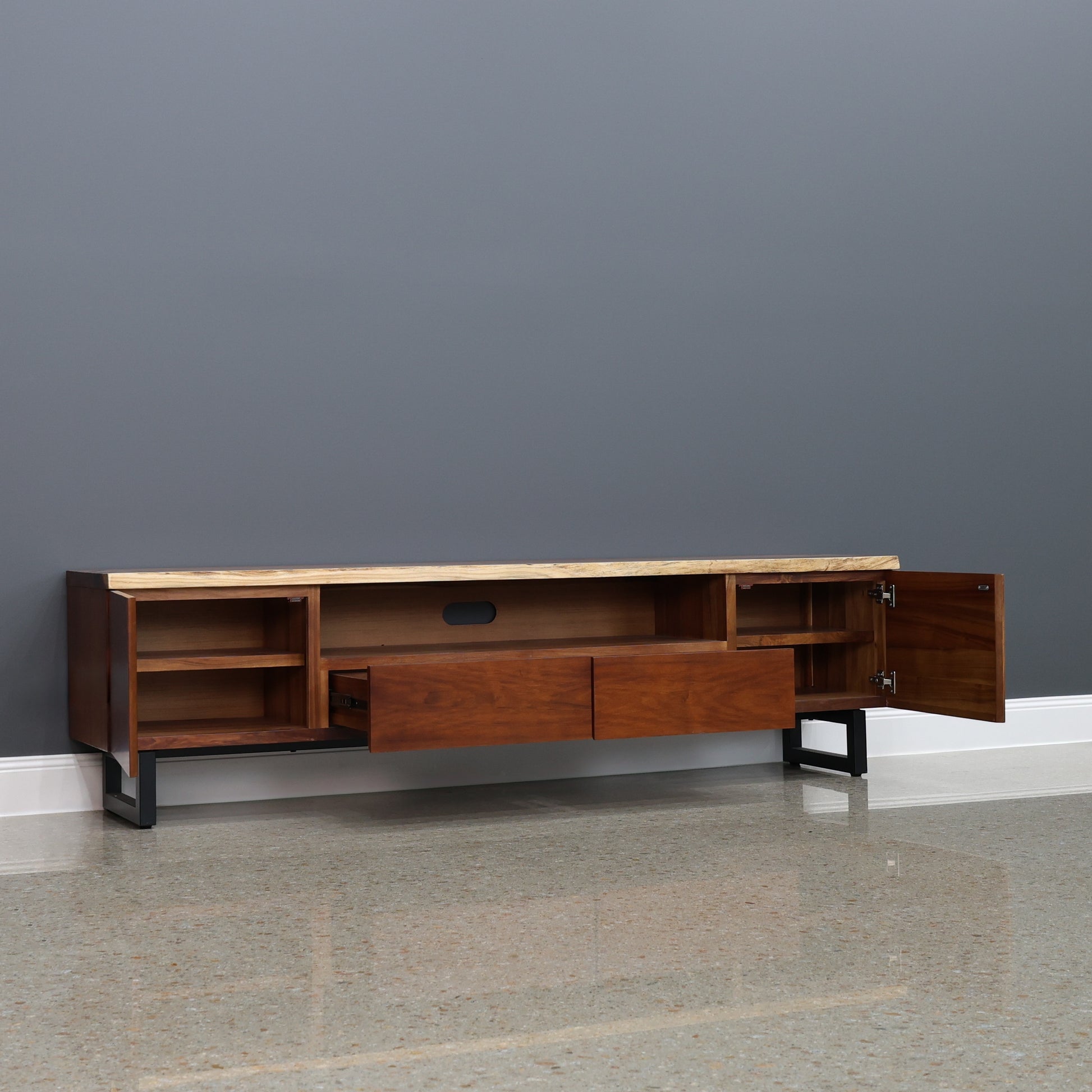 Dark Valley TV Unit - Large 220cm L