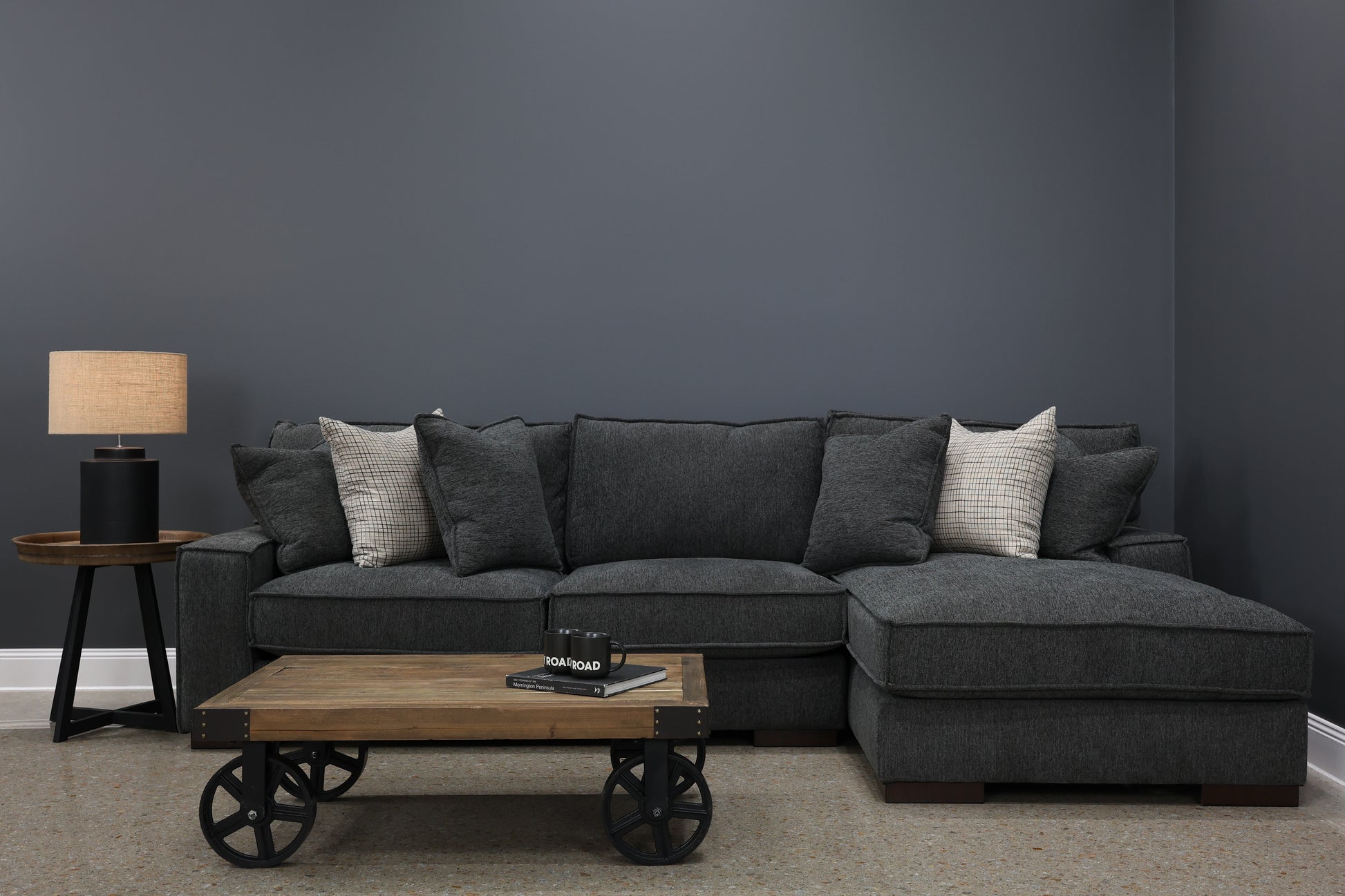 Gembrook RHF Sofa Chaise - Dark Grey