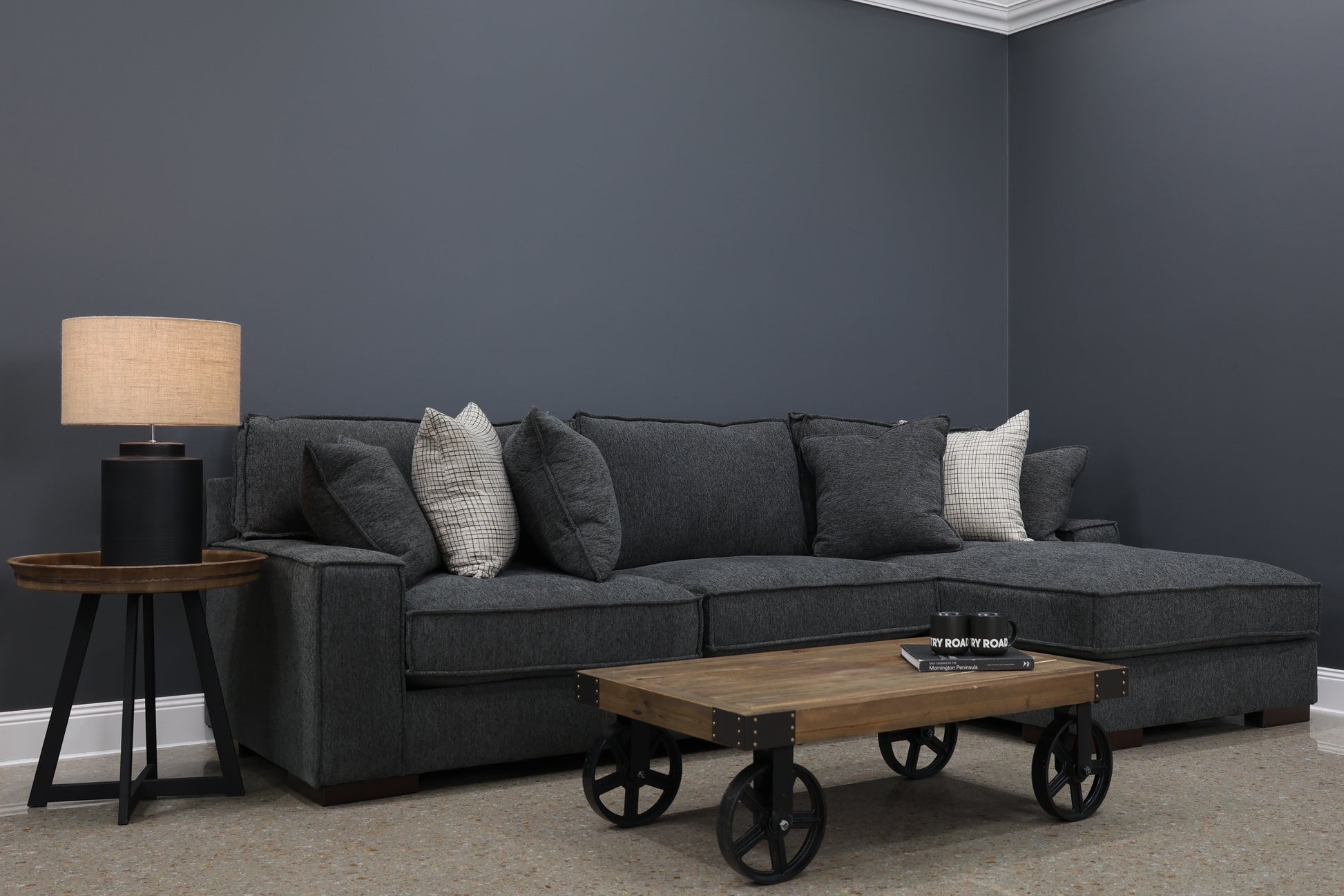Gembrook RHF Sofa Chaise - Dark Grey
