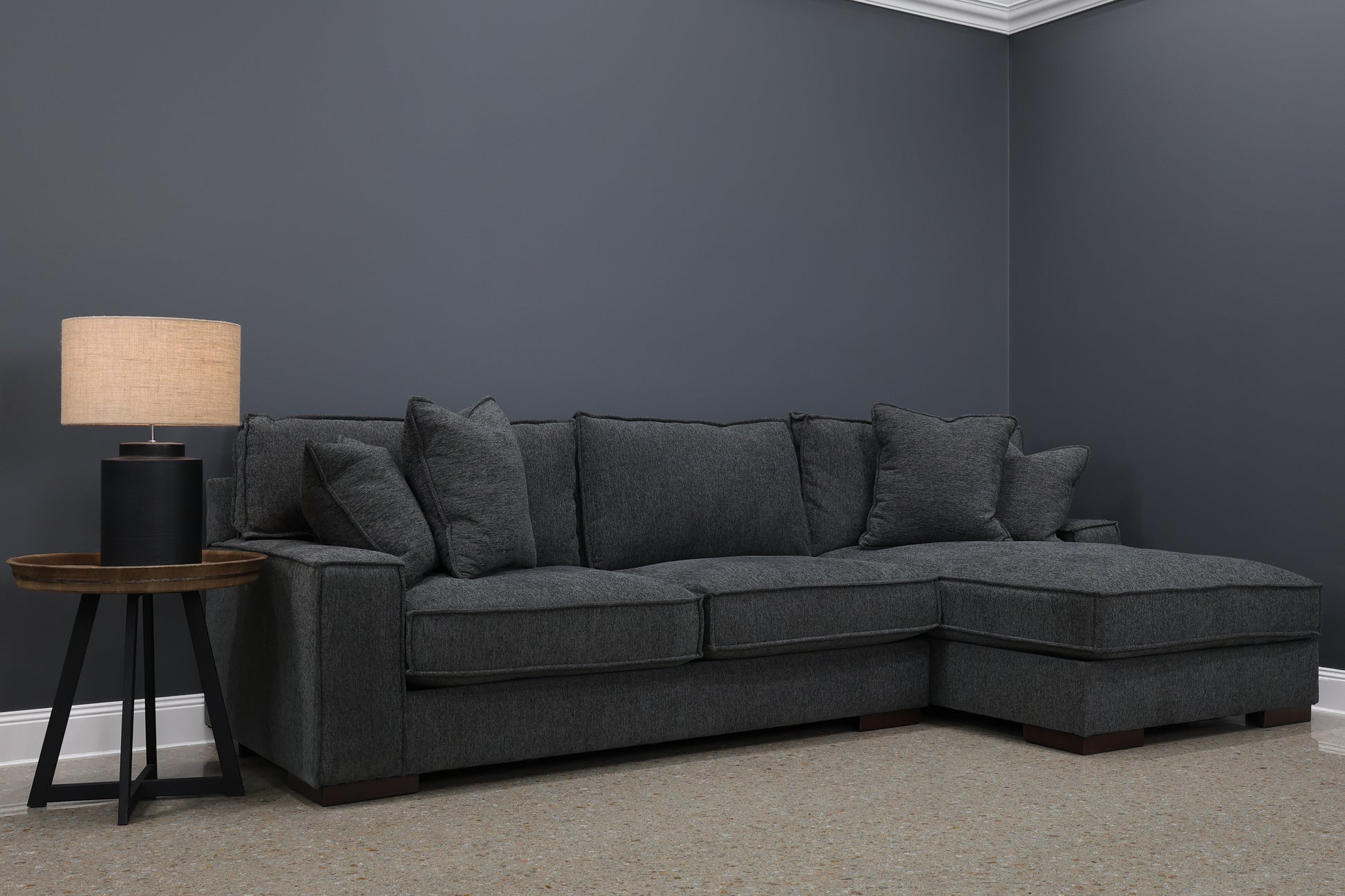 Gembrook RHF Sofa Chaise - Dark Grey