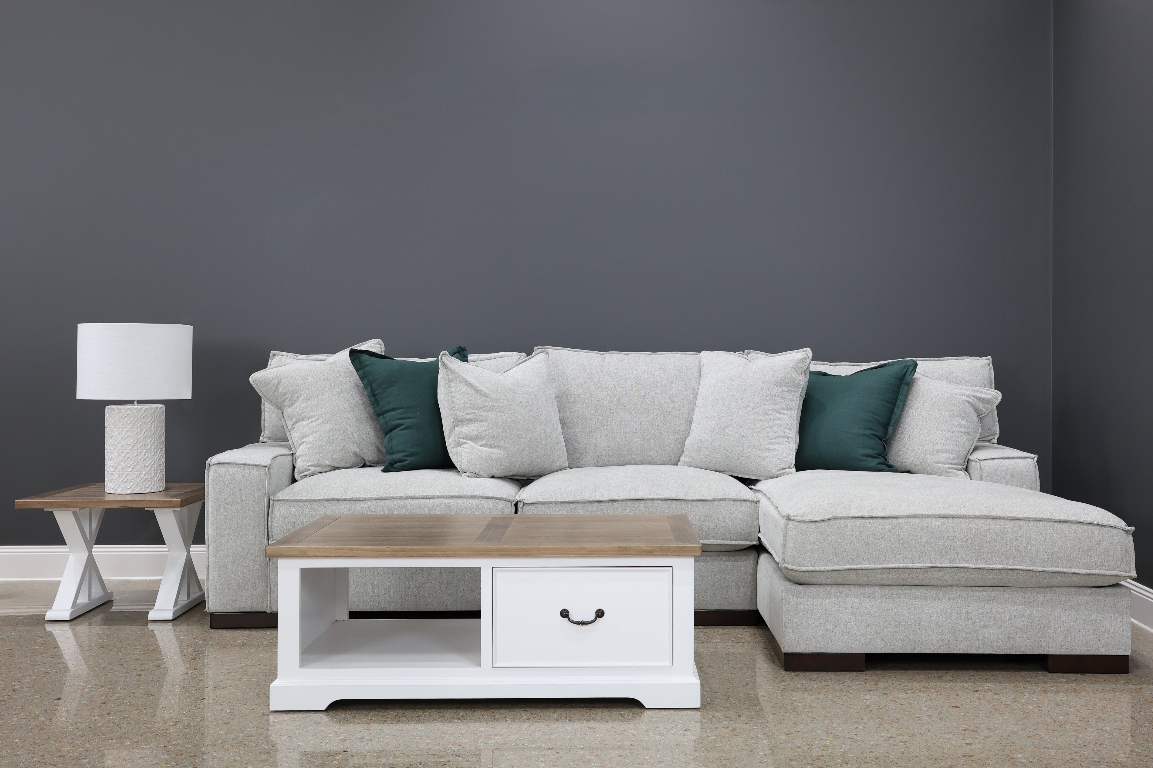 Gembrook RHF Sofa Chaise - Light Grey