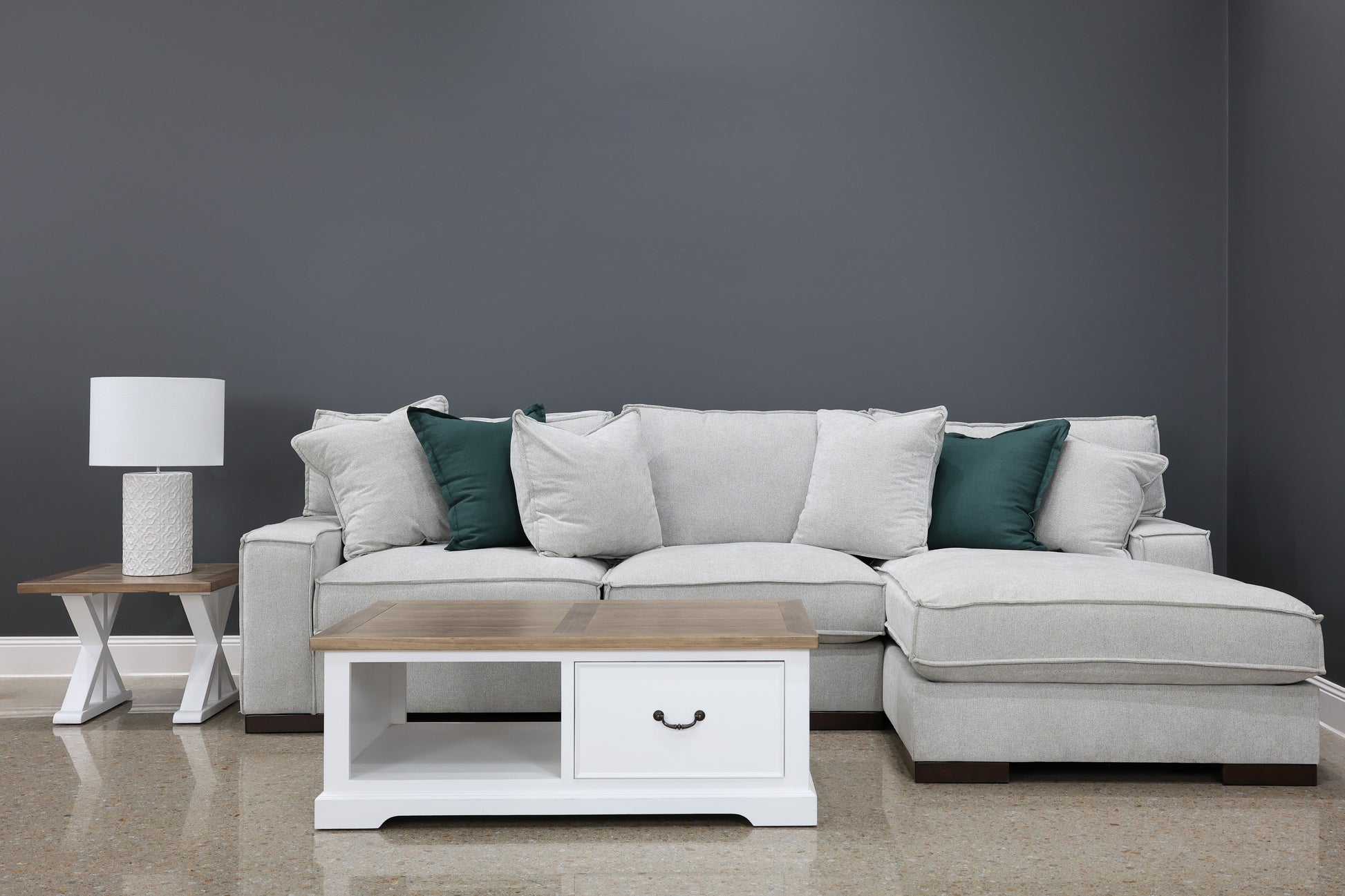 Gembrook RHF Sofa Chaise - Light Grey