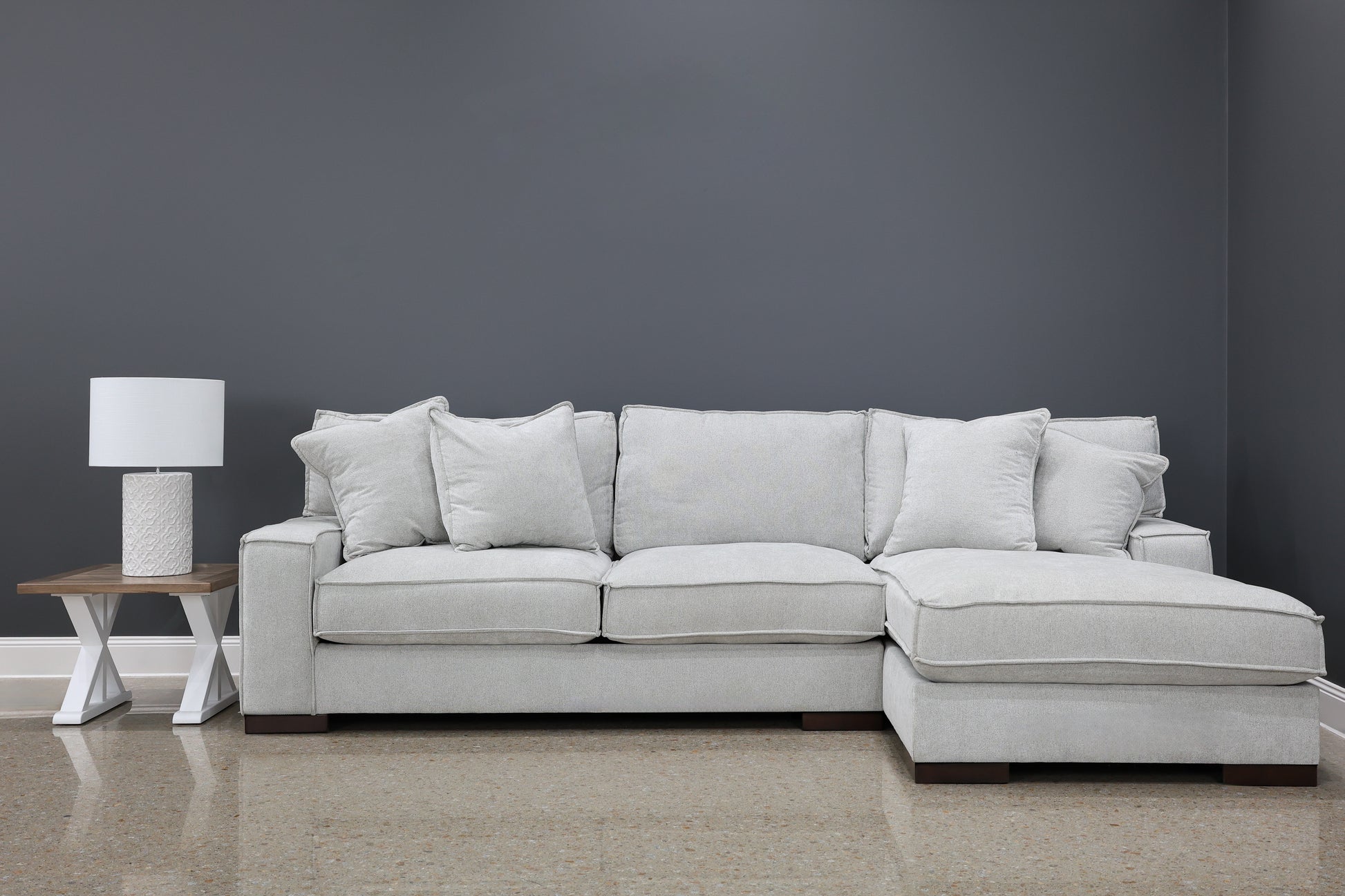 Gembrook RHF Sofa Chaise - Light Grey