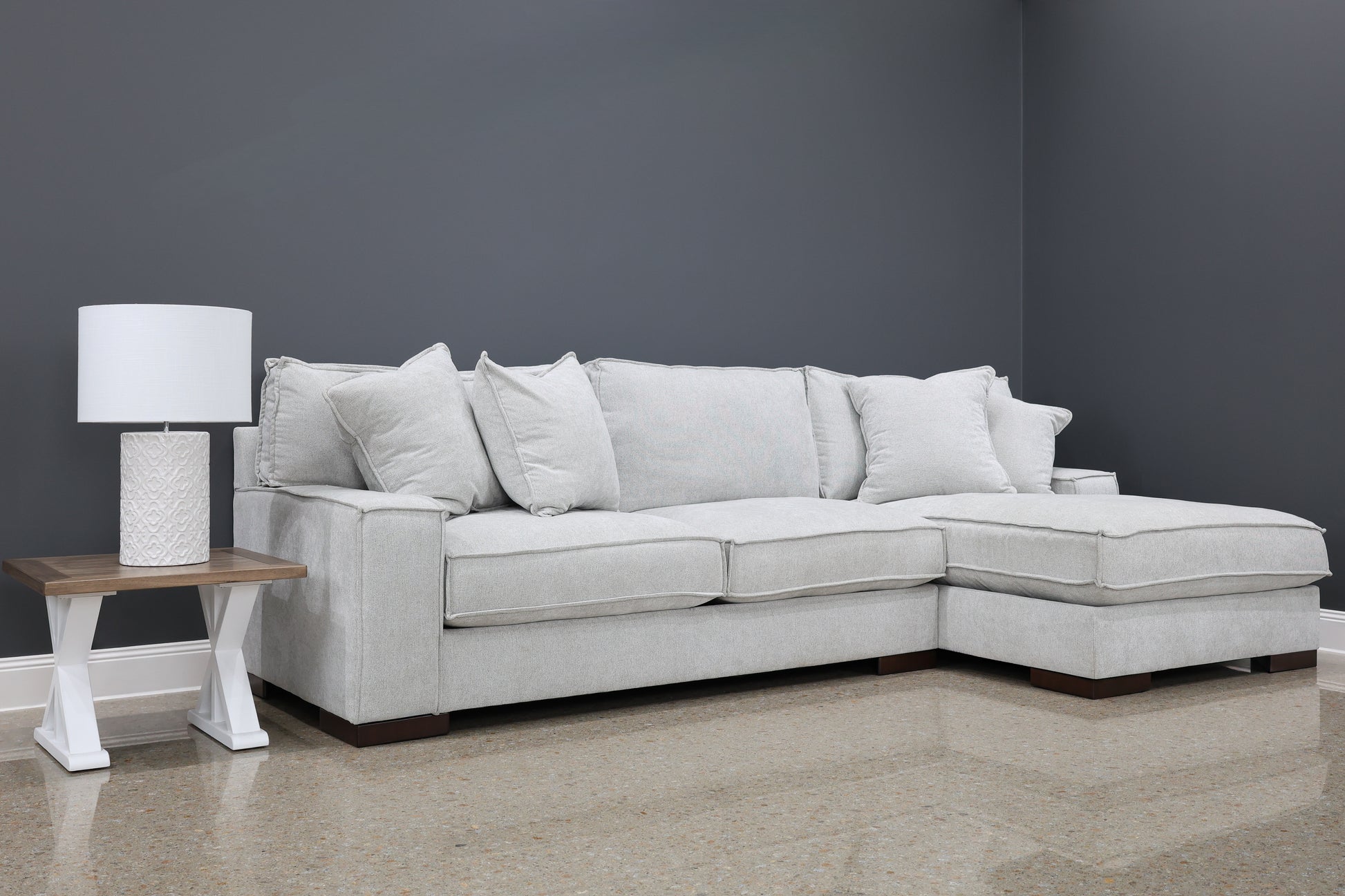 Gembrook RHF Sofa Chaise - Light Grey