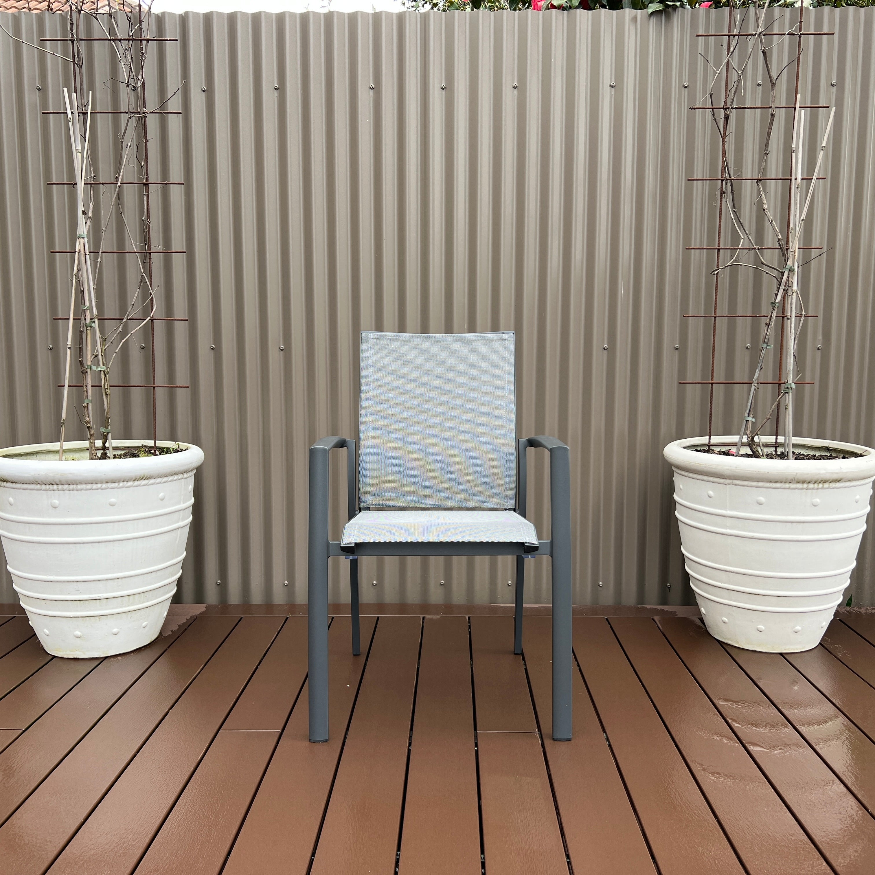 Ocean Grove Stackable Dining Chair- Charcoal