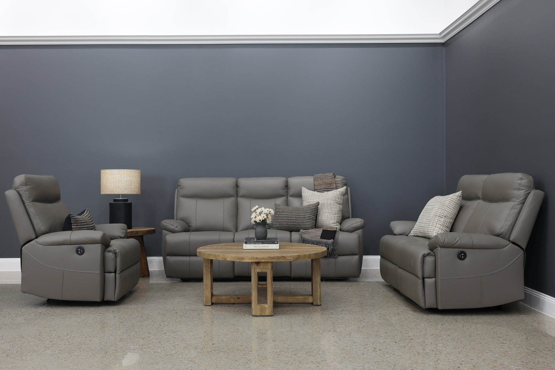 Seymour Electric Sofa - Mocha Leather