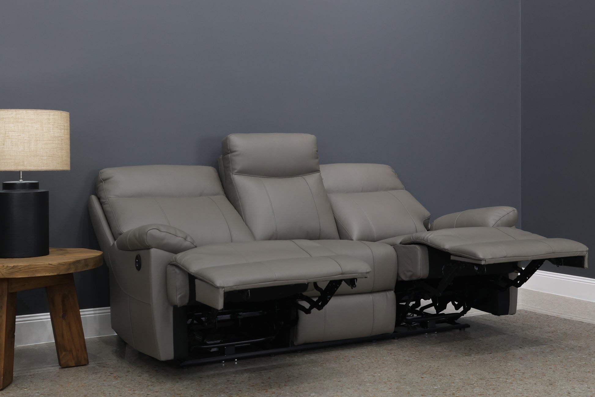 Seymour Electric Sofa - Mocha Leather