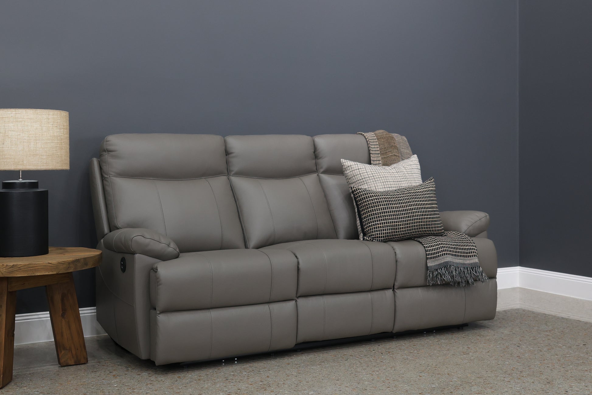 Seymour Electric Sofa - Mocha Leather