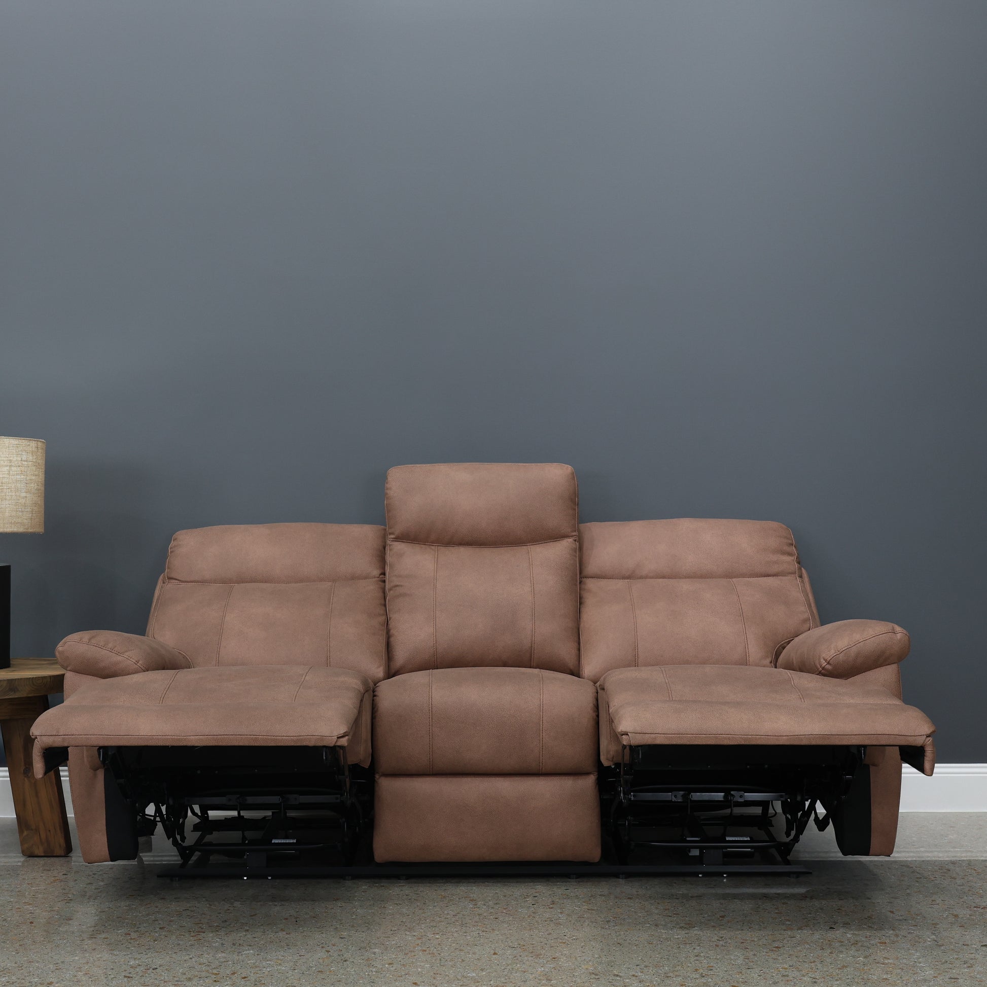 Seymour Electric Sofa - Chestnut Leather Air