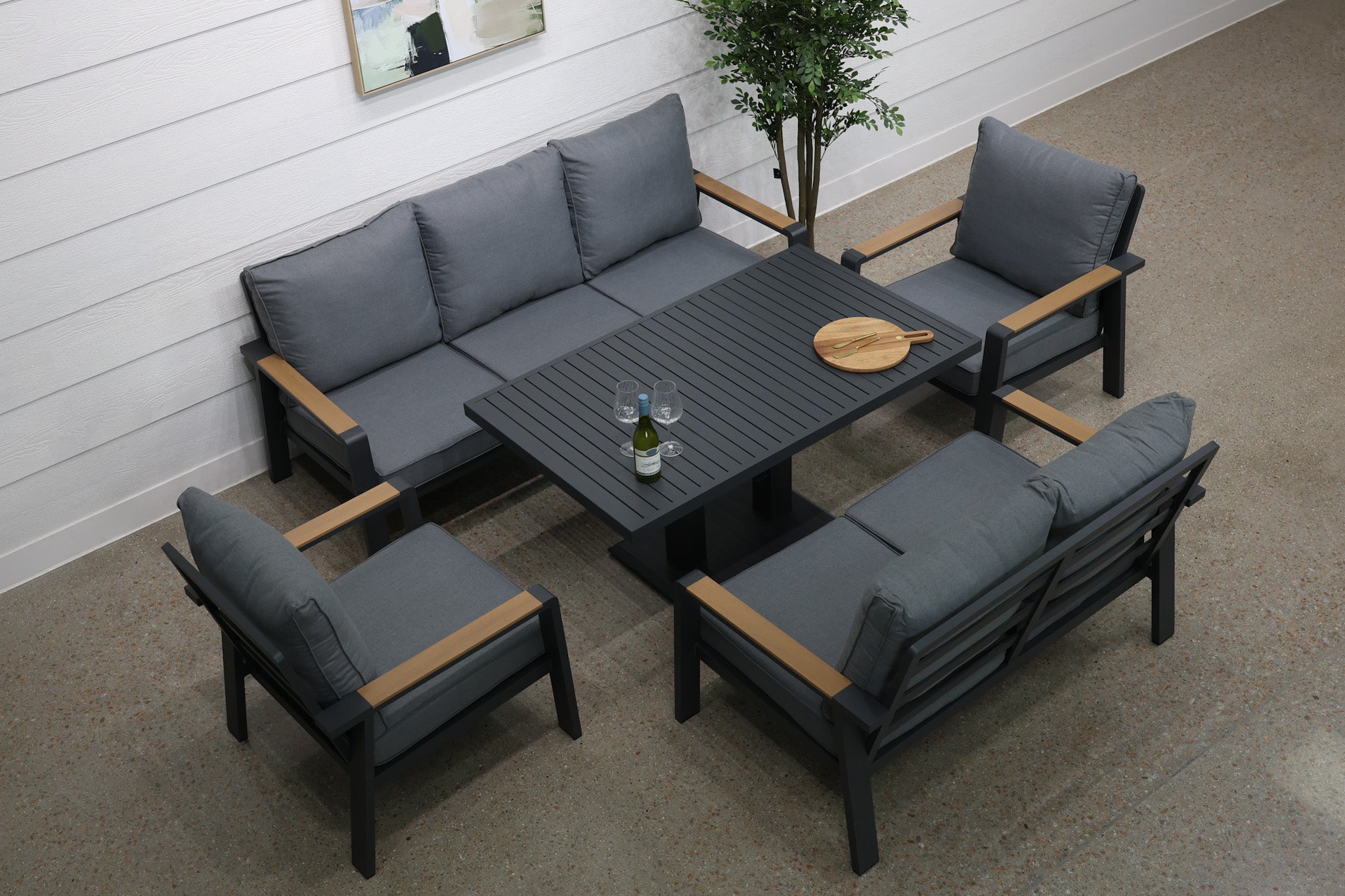 Byron 5 Piece Lounge Set - Charcoal