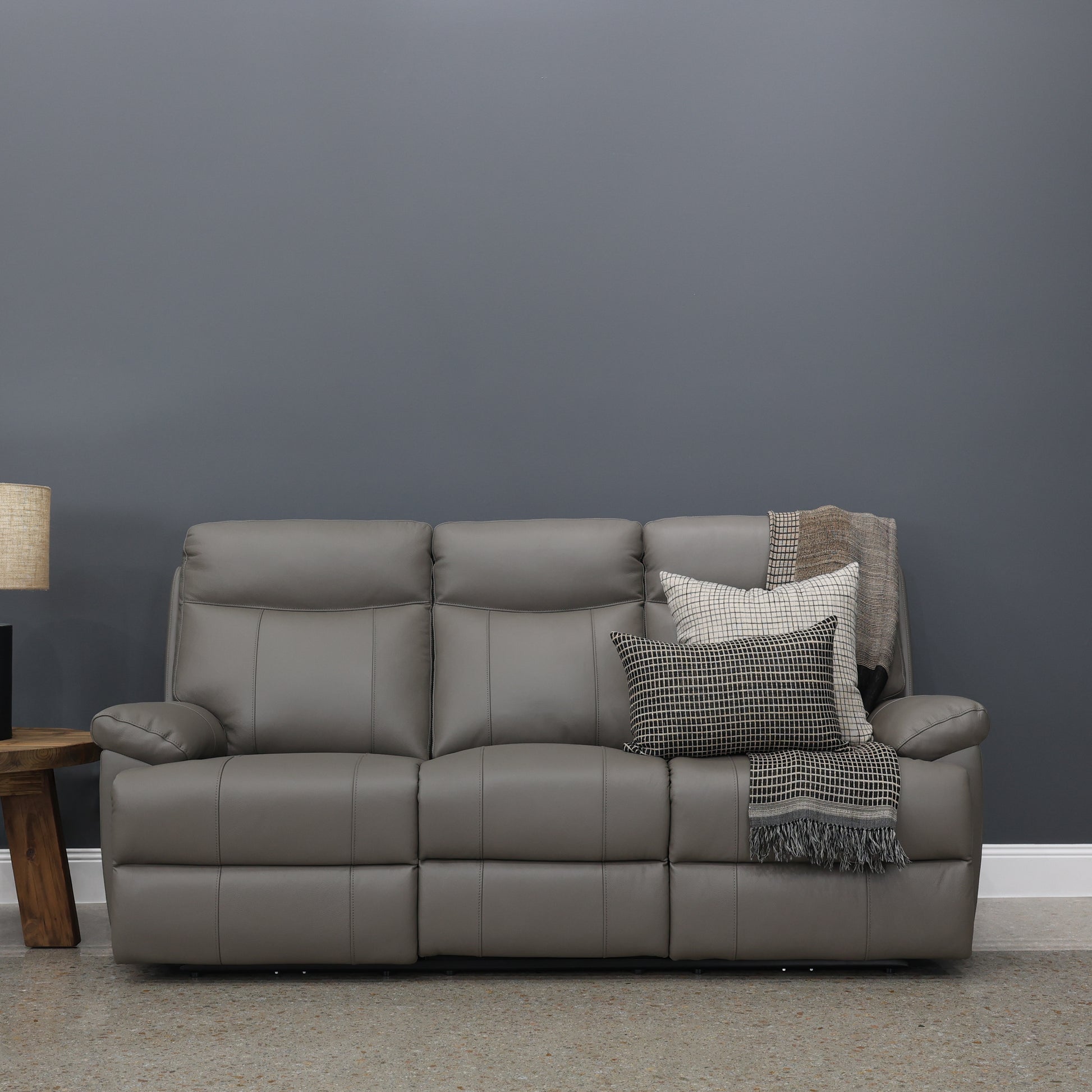 Seymour Electric Sofa - Mocha Leather