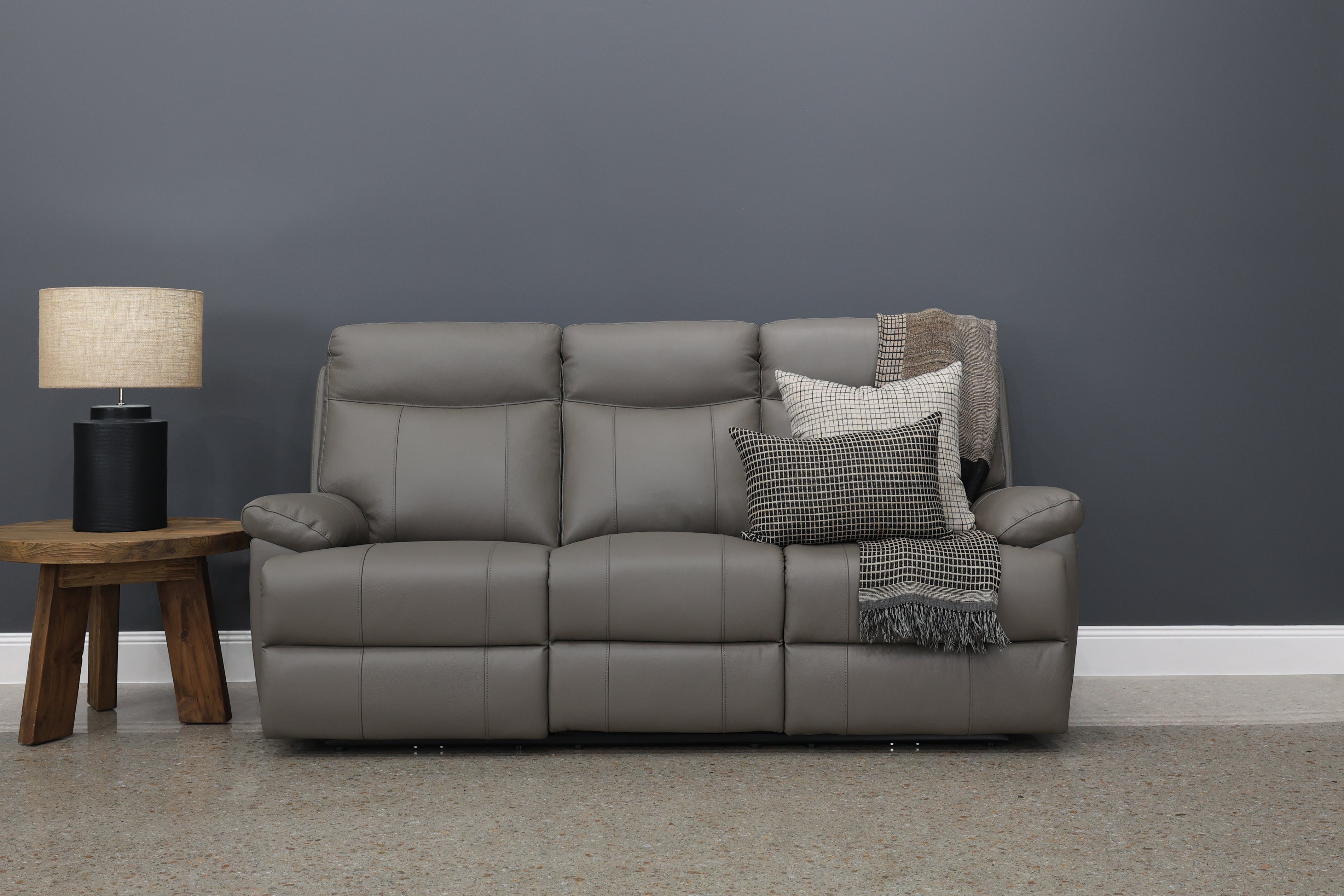 Seymour Electric Sofa - Mocha Leather