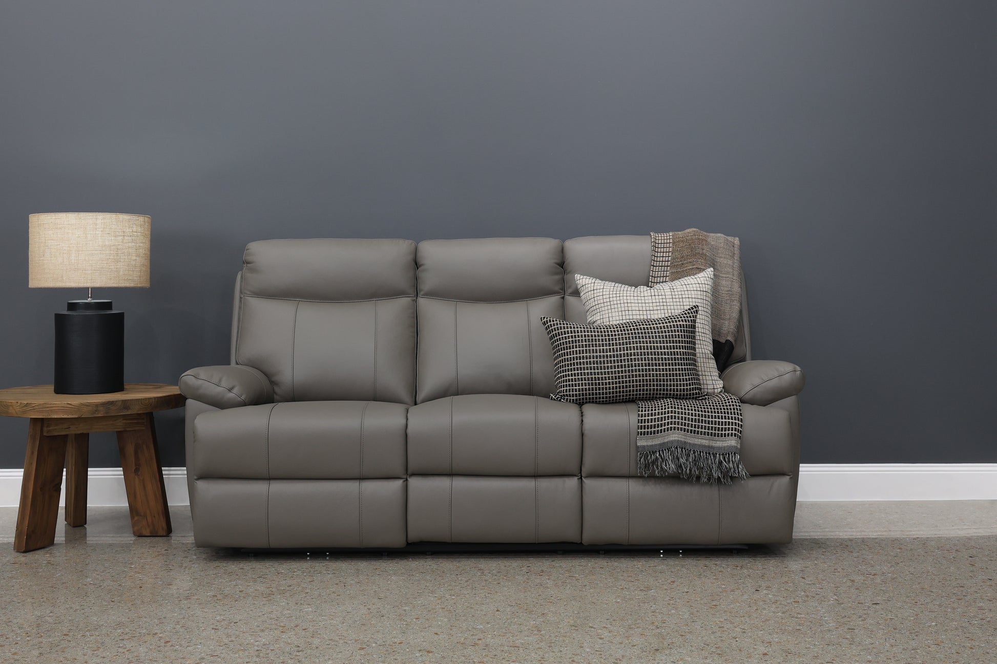 Seymour Electric Sofa - Mocha Leather