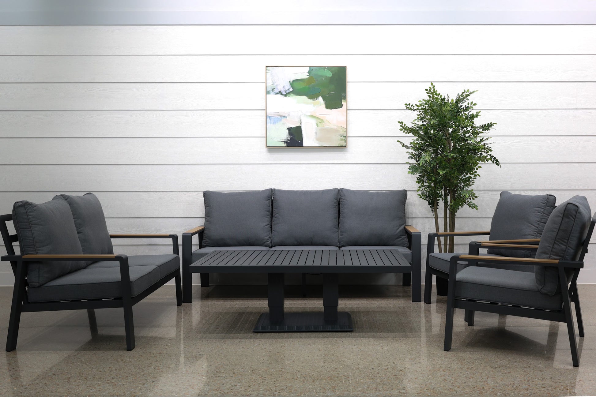 Byron 5 Piece Lounge Set - Charcoal