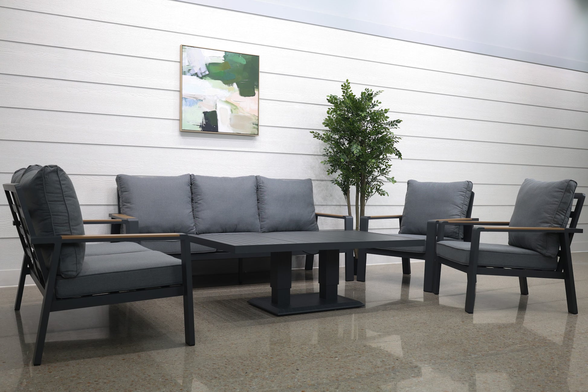 Byron 5 Piece Lounge Set - Charcoal