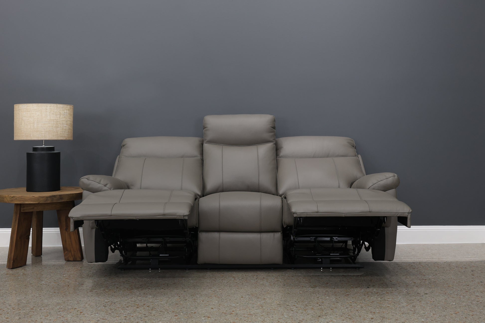 Seymour Electric Sofa - Mocha Leather